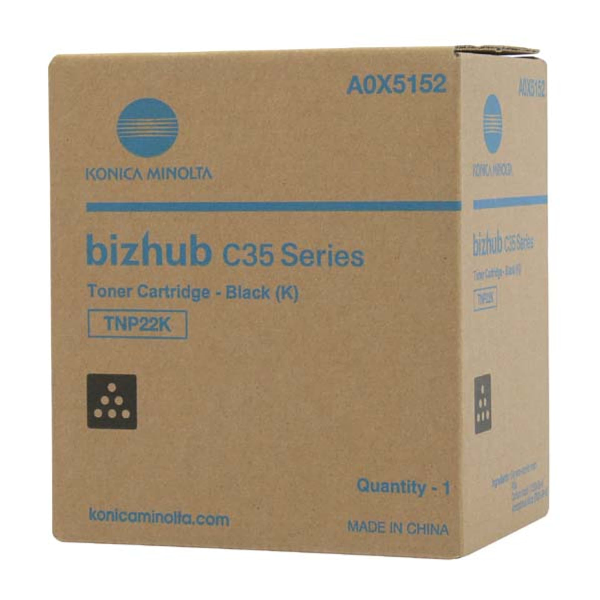

Konica Minolta oryginalny toner A0X5152, TNP22K, black, 6000s, Konica Minolta Bizhub C35, P, O