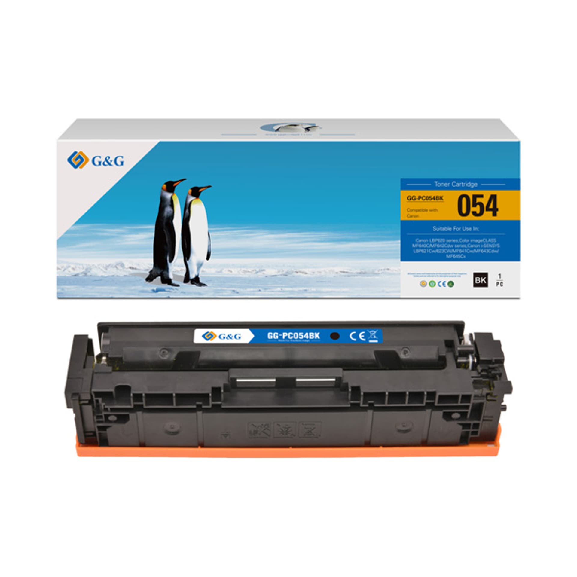 

G&G kompatybilny toner z 054K, black, 1500s, NT-PC054BK, dla Canon LBP620, MF640C, i-SENSYS LBP621Cw, MF641Cw, MF645C, N