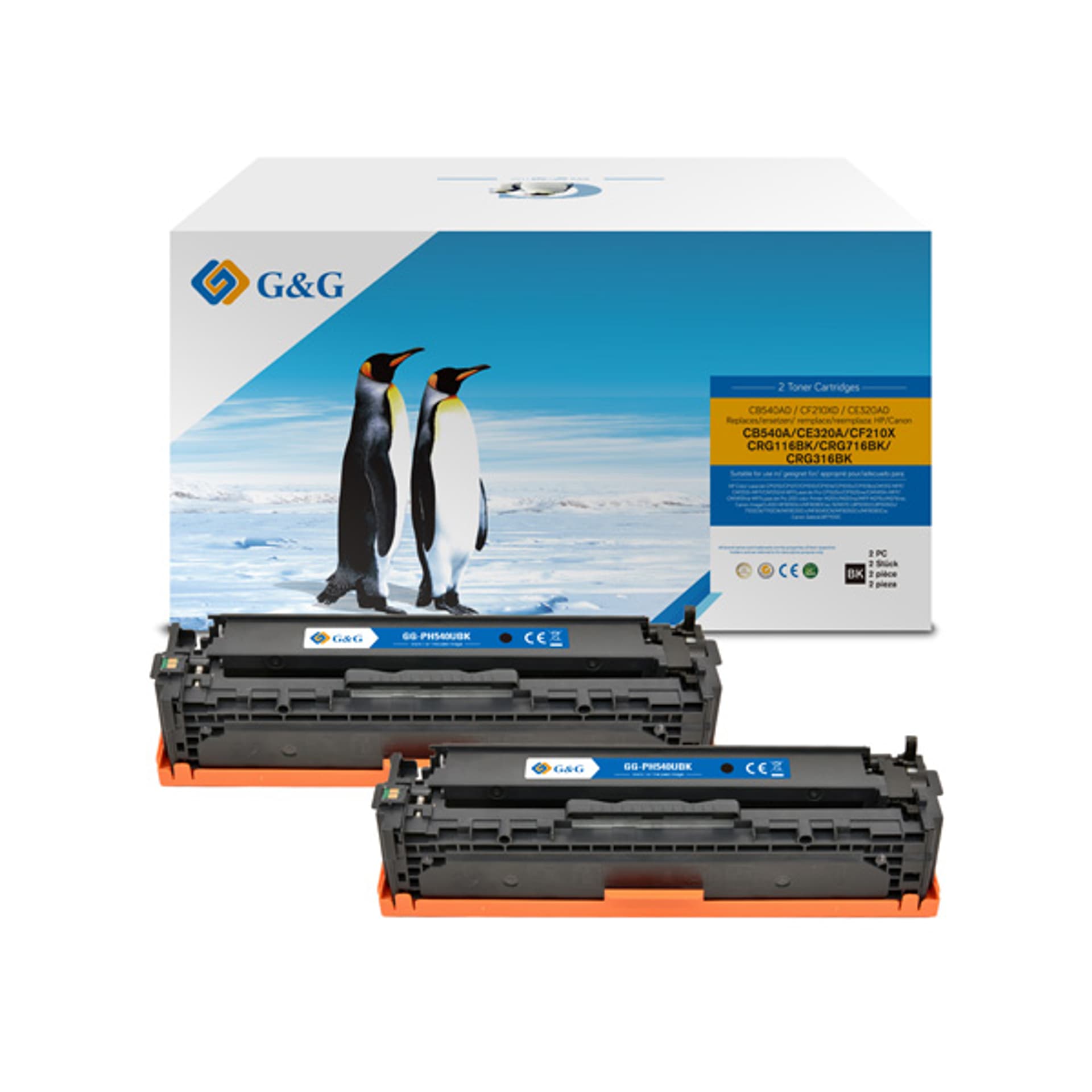 

G&G kompatybilny toner z NT-PH540UBK, HP 125A, CB540A, CE320A, CF210X, CRG116, CRG716, CRG316, black, 2200s, dla HP Color Laserjet