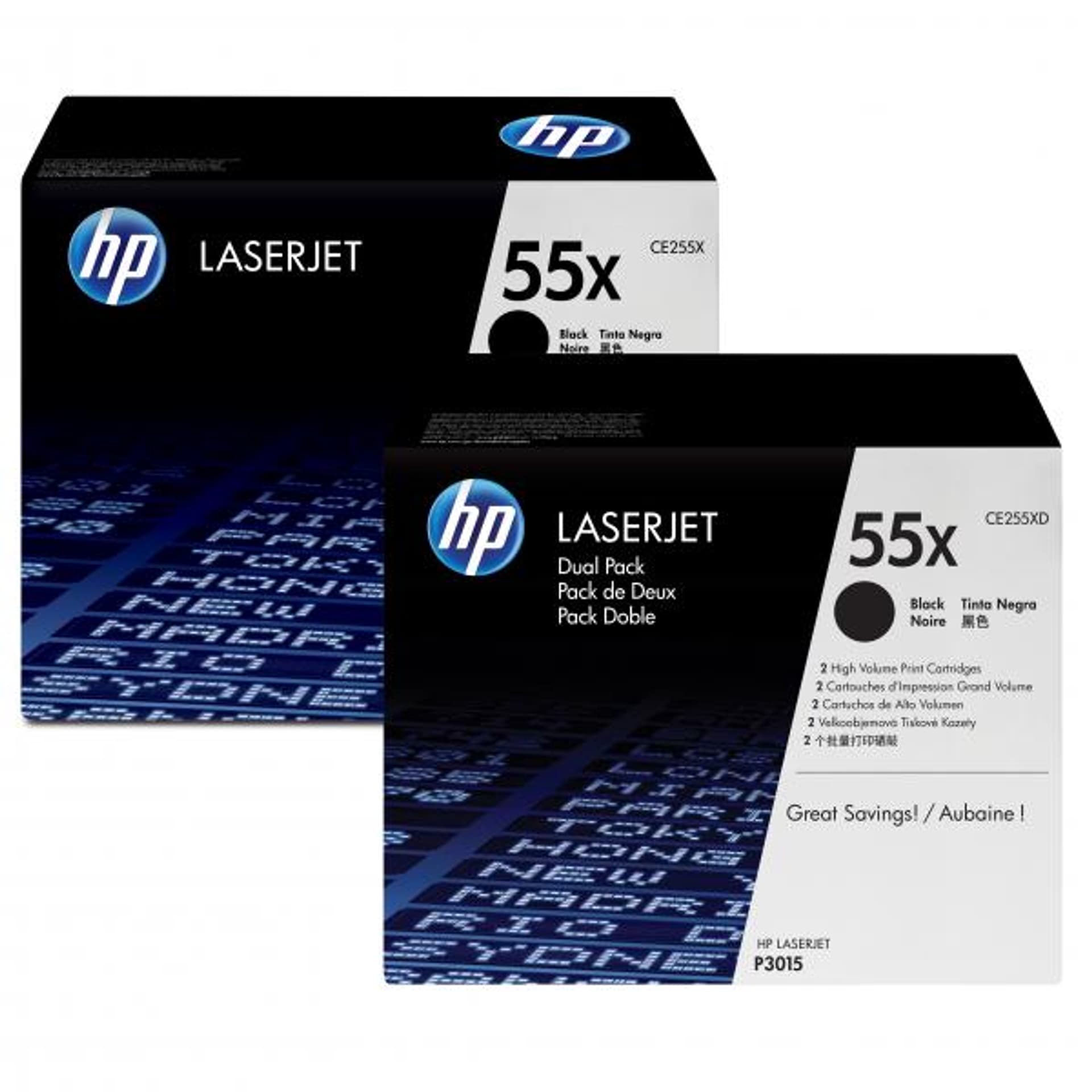 

HP oryginalny toner CE255XD, HP 55X, black, 12500s, HP Enterprise P3015, LaserJet Pro 500 MFP M521dn, dual pack, 2szt, O