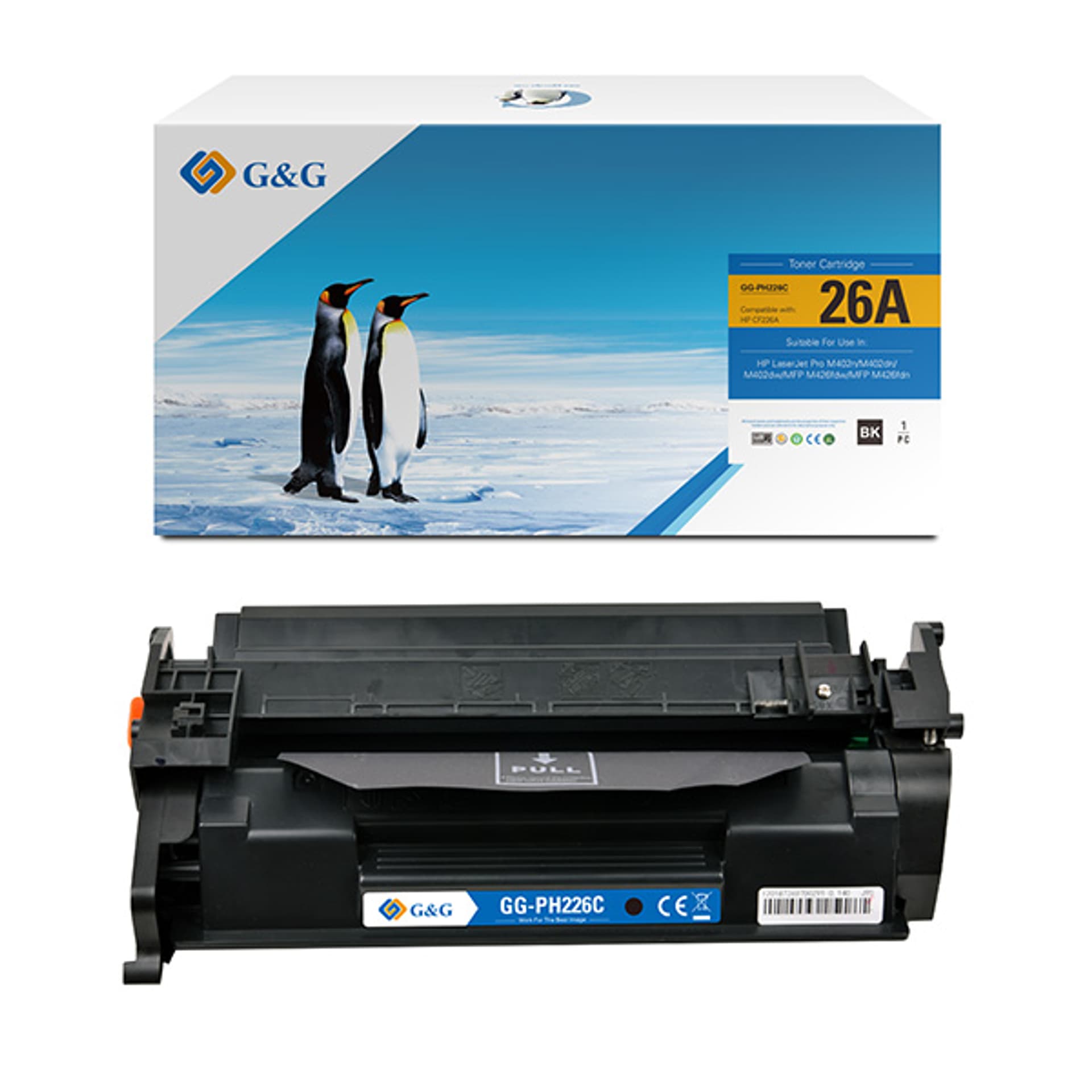 

G&G kompatybilny toner z NT-PH226C, HP 26A, CF226A, 052, black, 3100s, dla HP LaserJet Pro M402, Pro MFP M426, N