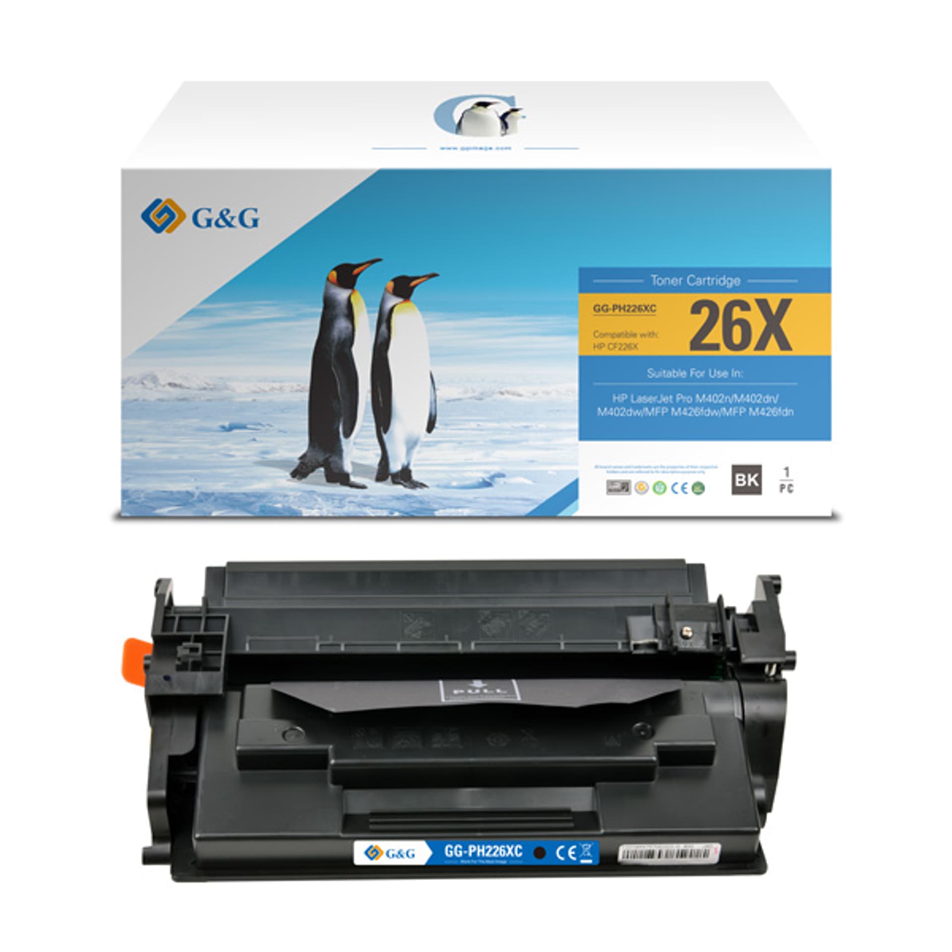 

G&G kompatybilny toner z NT-PH226XC, HP 26X, CF226X, black, 9000s, dla HP LaserJet Pro M402/M406, N