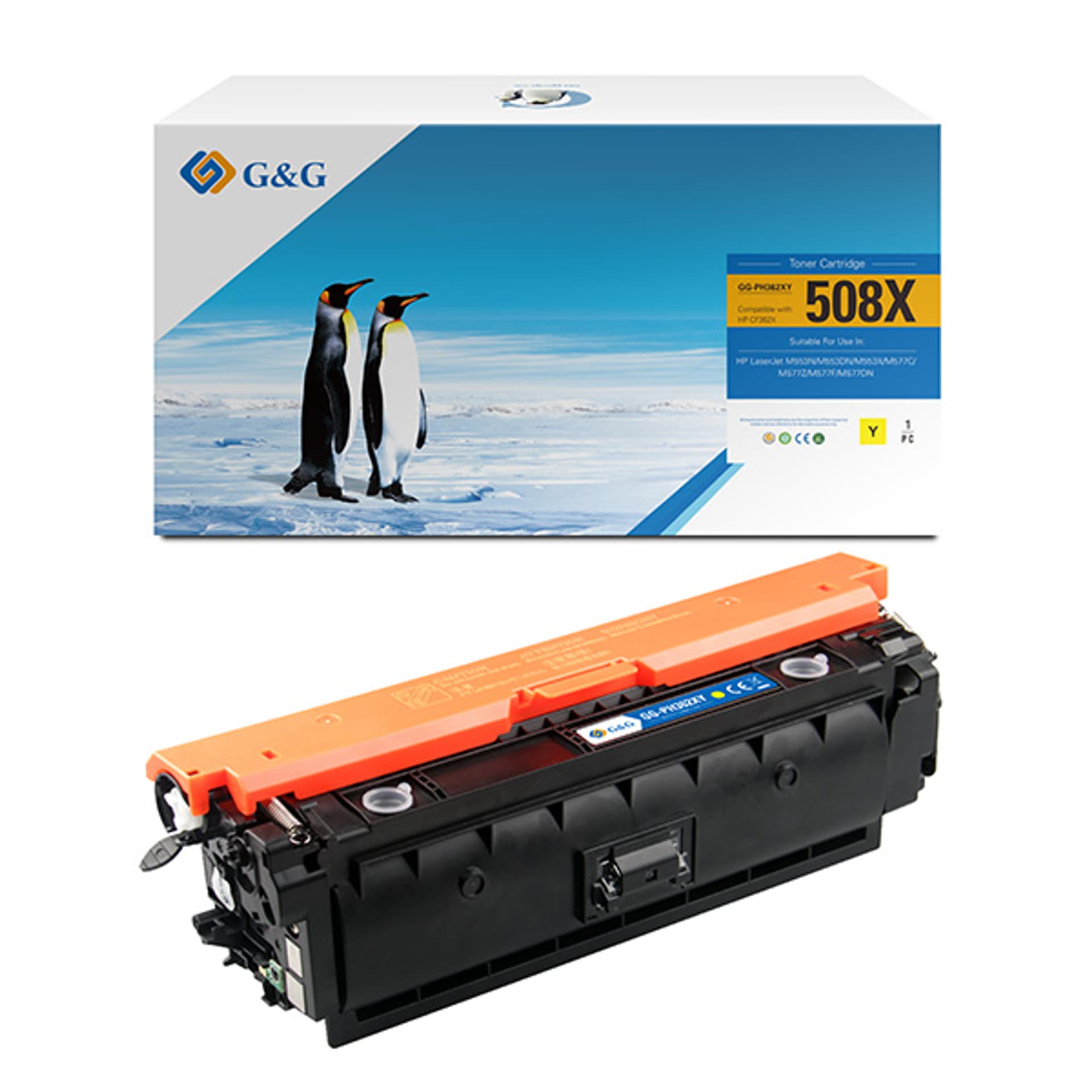 

G&G kompatybilny toner z NT-PH362XY, HP 508X, CF362X, yellow, 9500s, high capacity, dla HP Color LaserJet Enterprise M552dn,M553dn