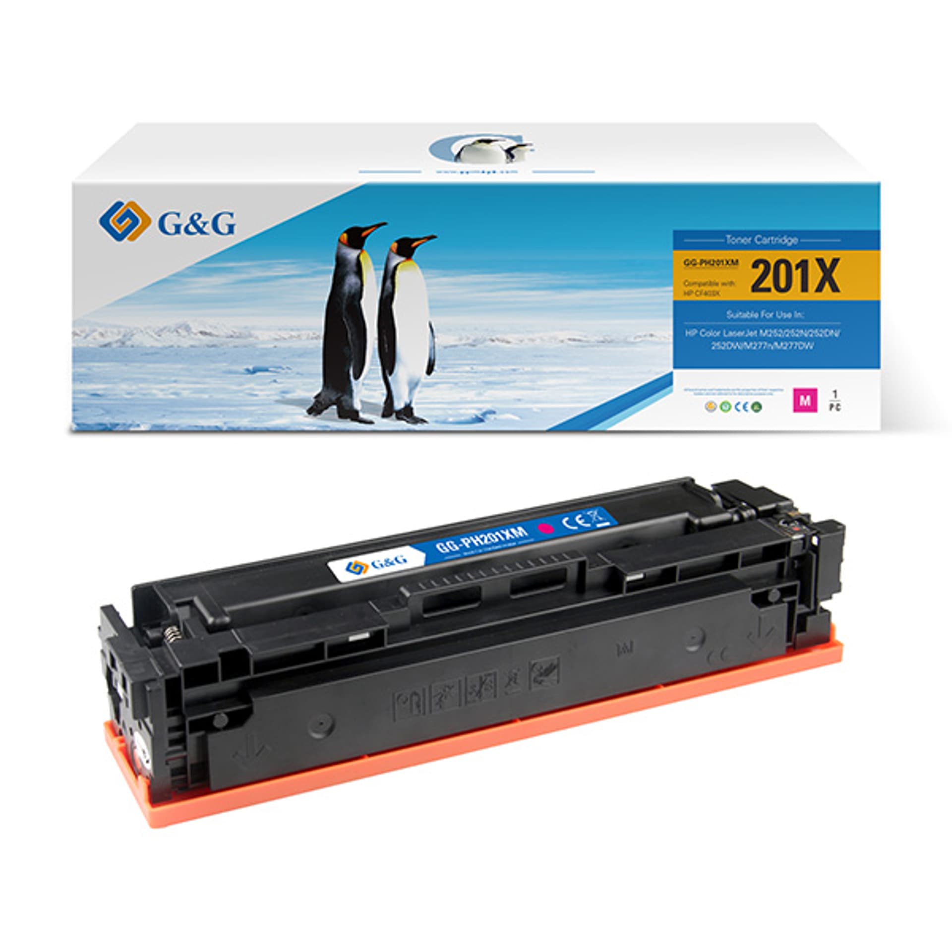 

G&G kompatybilny toner z CF403X, magenta, 2300s, NT-PH201XM, HP 201X, dla HP Color LaserJet MFP 277, Pro M252, N