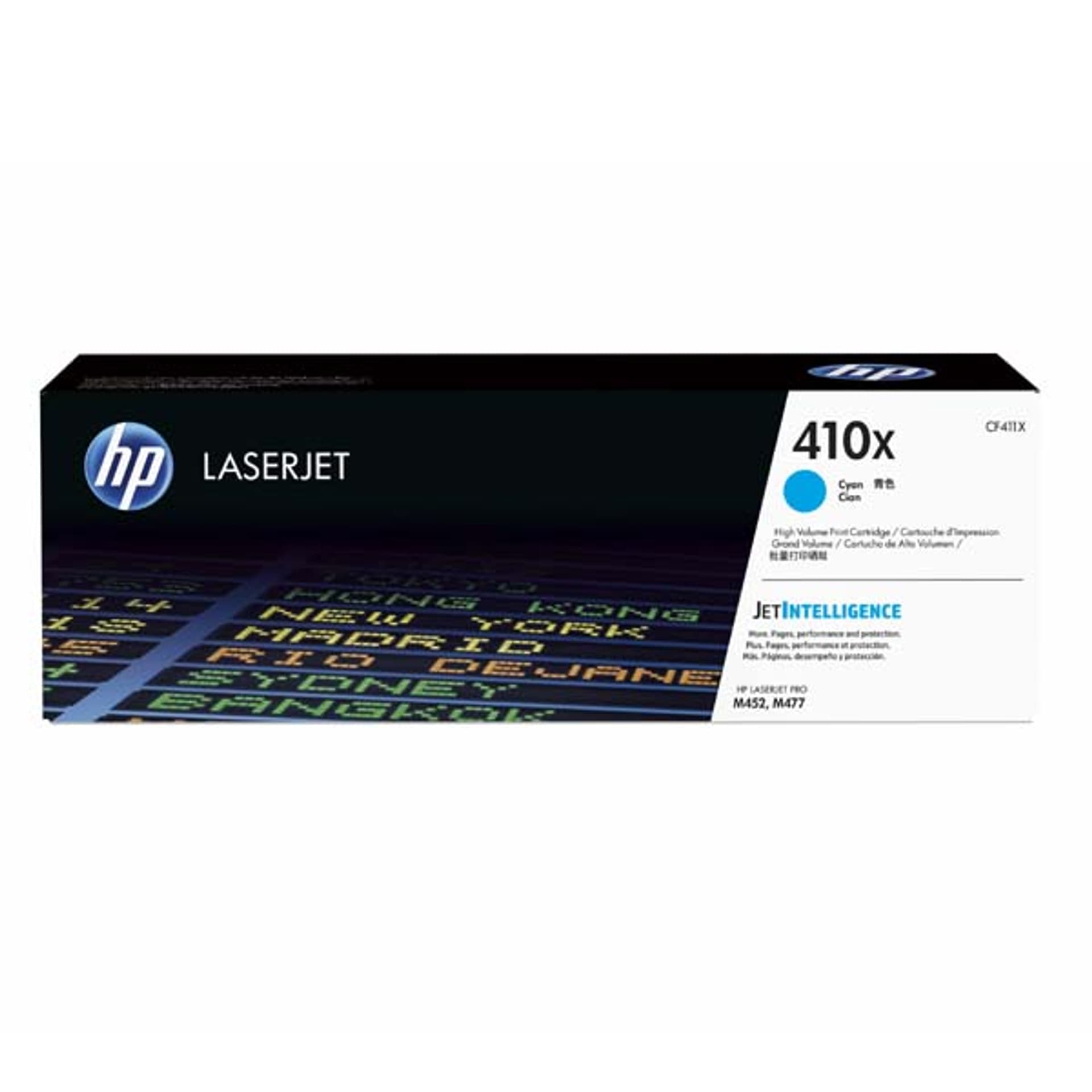 

HP oryginalny toner CF411X, cyan, 5000s, HP 410X, high capacity, HP LJ Pro M452, LJ Pro MFP M477, 650g, O