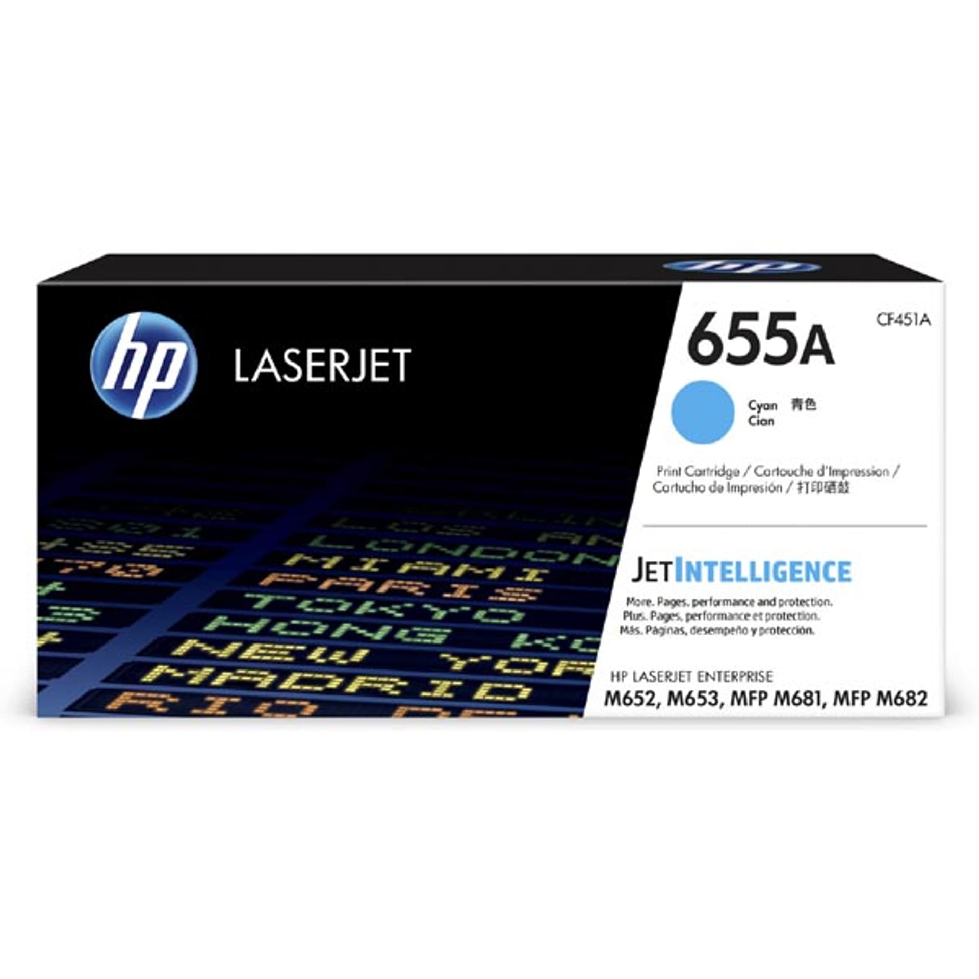 

HP oryginalny toner CF451A, HP 655A, cyan, 10500s, HP Color LaserJet Enterprise M652dn,M652n,M653dh,M653, O