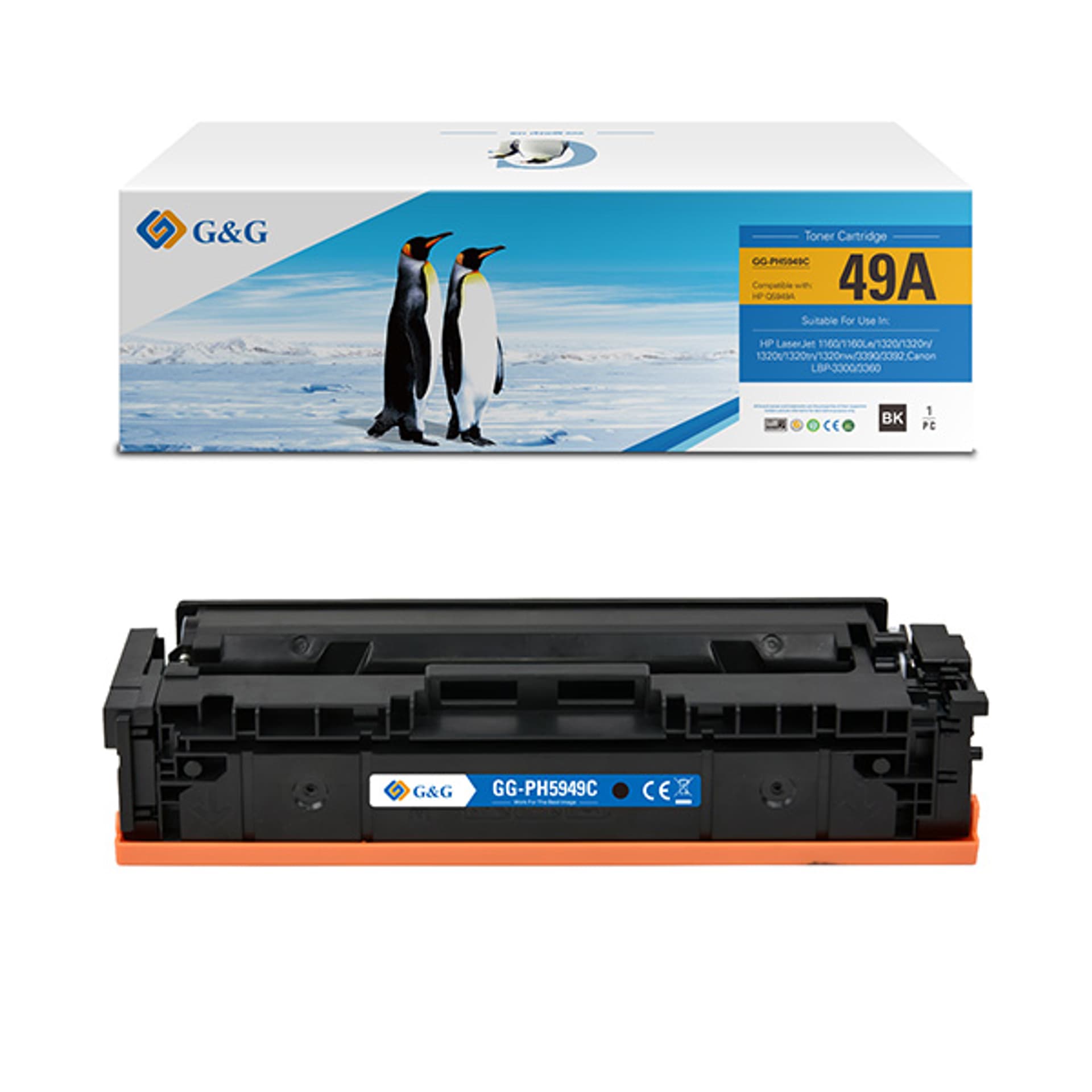 

G&G kompatybilny toner z NT-PH5949C, HP 49A, Q5949A, black, 2500s, dla HP LaserJet 1160, 1320, 3390, 3392, N