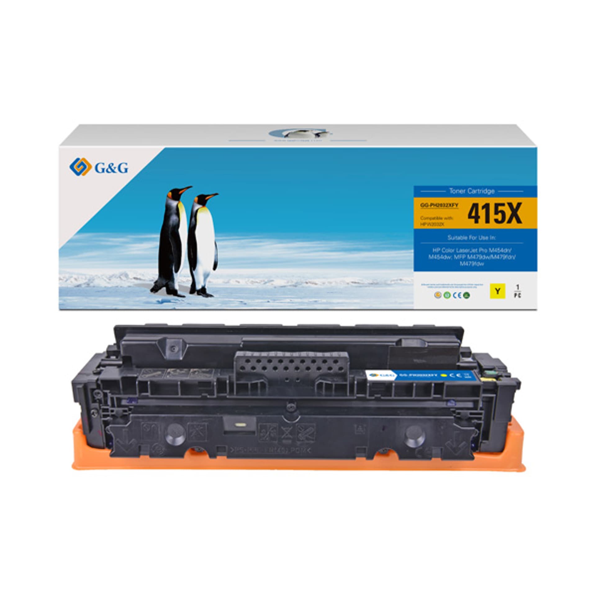 

G&G kompatybilny toner z W2032X, yellow, 6000s, NT-PH2032XFY, HP 415X, high capacity, dla HP Color LaserJet Pro M454, MFP M479, N