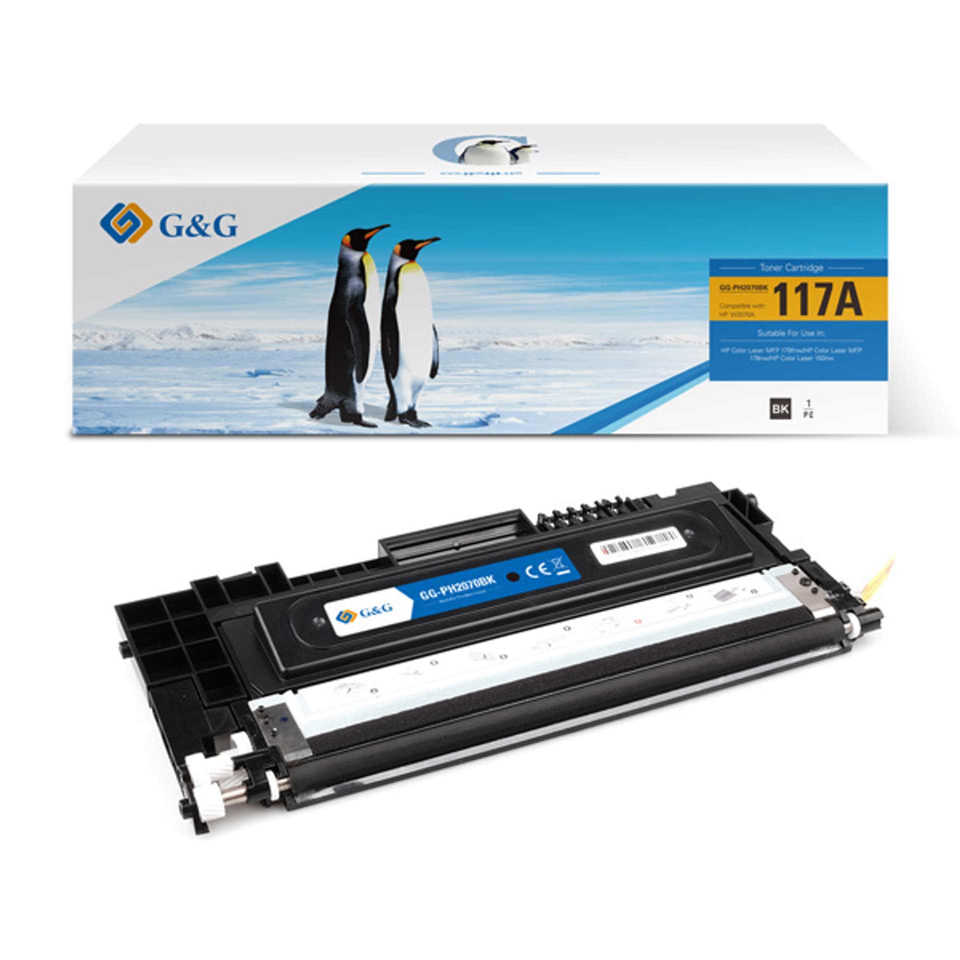

G&G kompatybilny toner z NT-PH2070BK, HP 117A, W2070A, black, 1000s, dla HP Color Laser 150, MFP 178, MFP 179, N