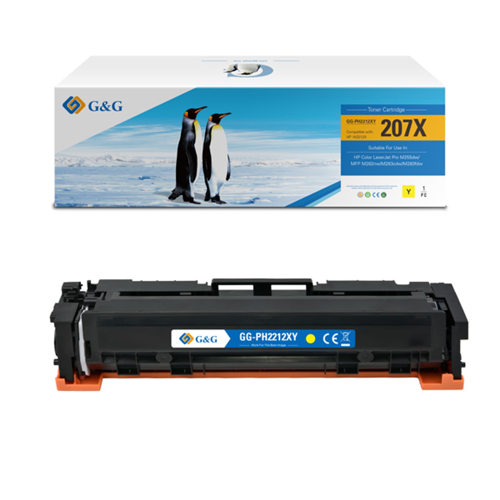 

G&G kompatybilny toner z NT-PH2212XY, HP 207X, W2212X, yellow, 2450s, dla HP Color LaserJet Pro M255, MFP M282, M283, N