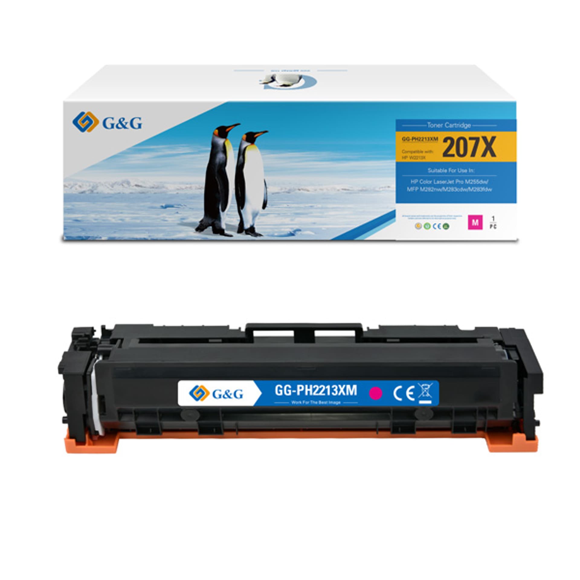 

G&G kompatybilny toner z NT-PH2213XM, HP 207X, W2213X, magenta, 2450s, dla HP Color LaserJet Pro M255, MFP M282, M283, N