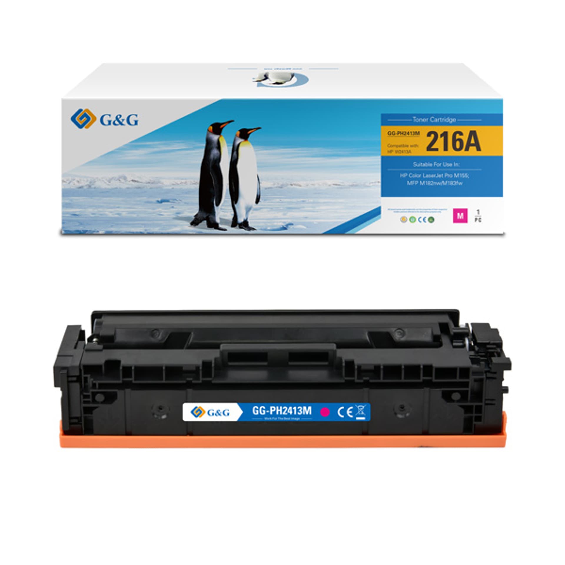 

G&G kompatybilny toner z NT-PH2413M, HP 216A, W2413A, magenta, 850s, dla HP Color LaserJet Pro M182 , M183, N