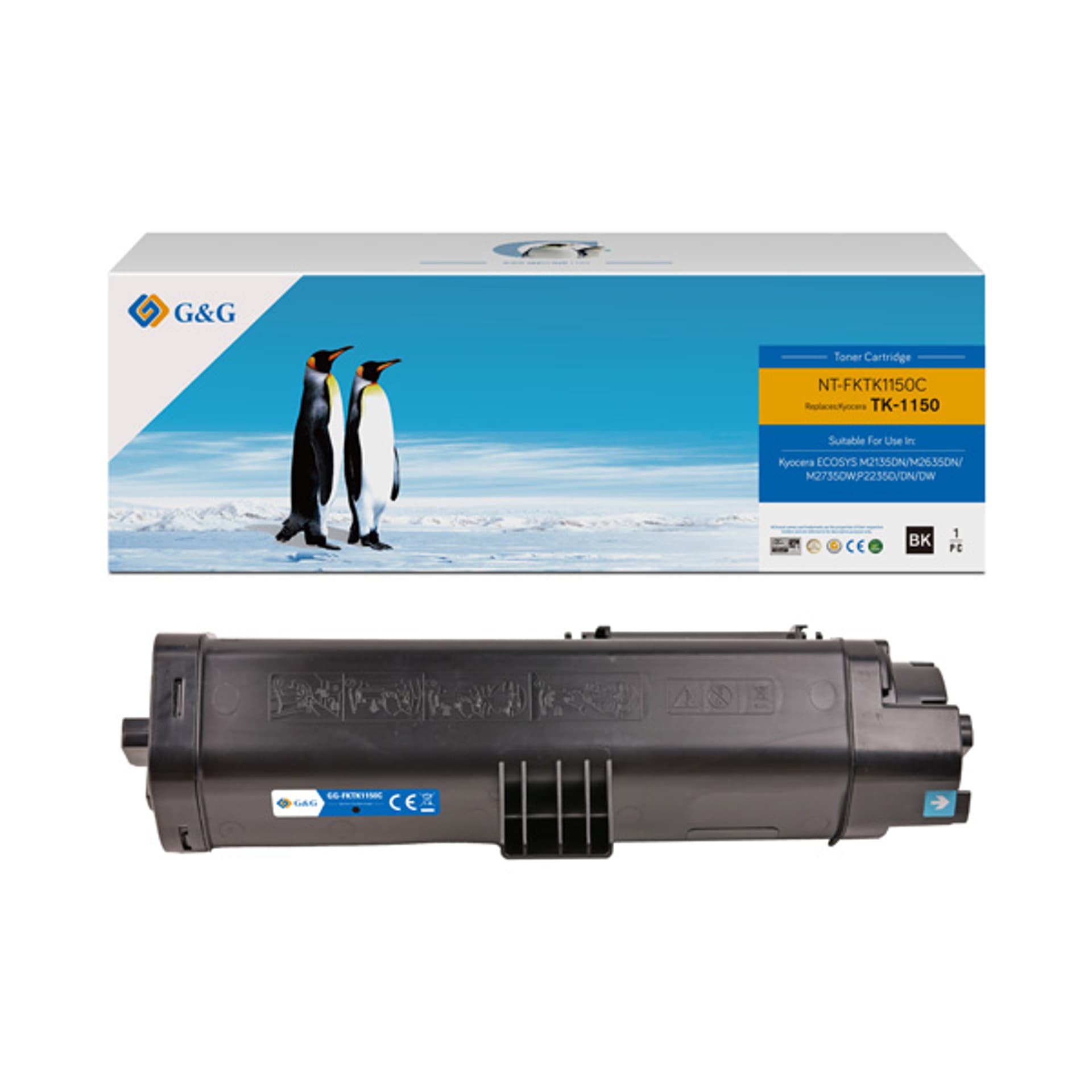 

G&G kompatybilny toner z NT-FKTK1150C, TK1150, black, 3000s, dla Kyocera ECOSYS M2135DN, M2635DN, M2735DW, P2235D, DN, DW, N