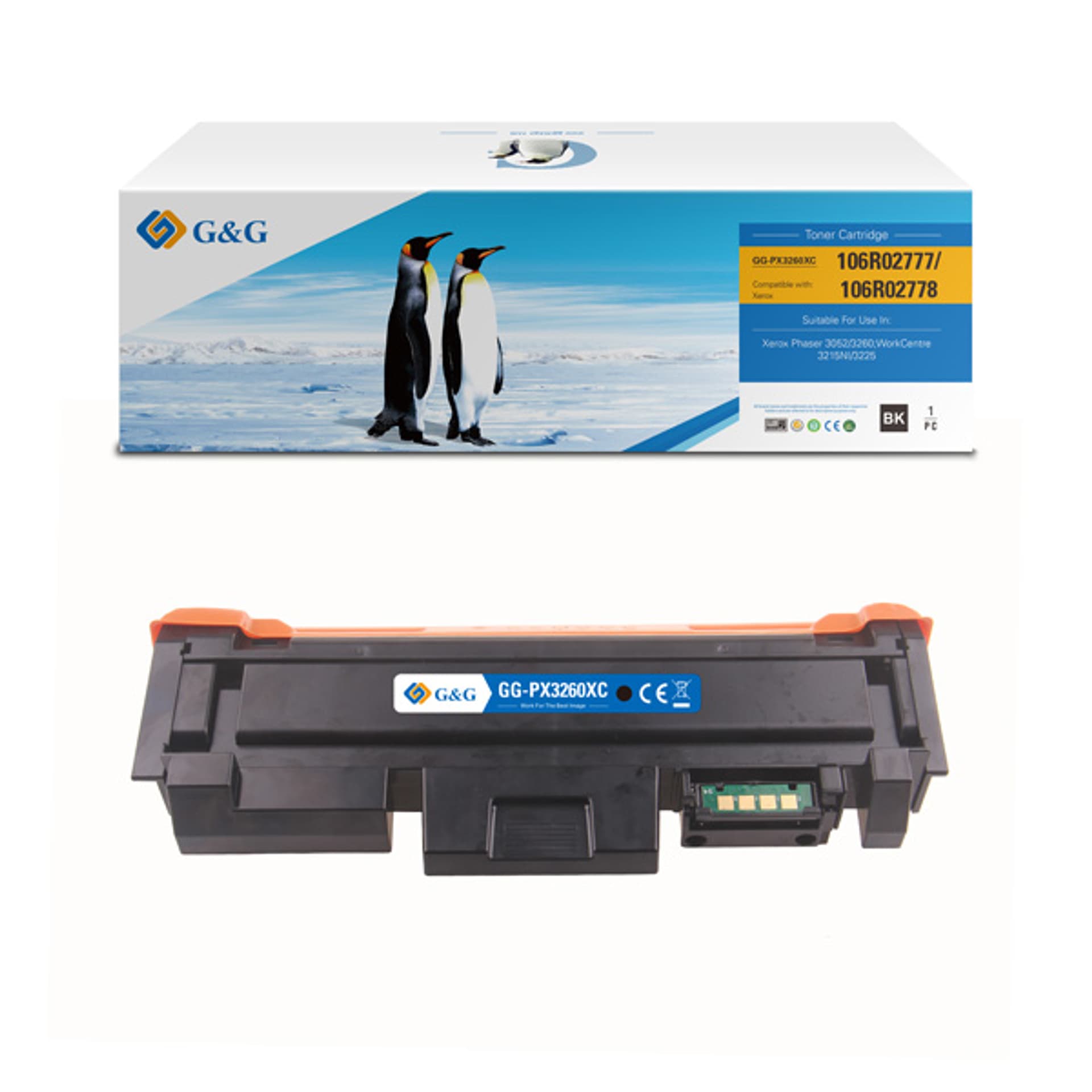 

G&G kompatybilny toner z NT-PX3260XC, 106R02778, black, 3000s, dla Xerox Phaser 3052, 3260, WorkCentre 3215NI, 3225, N