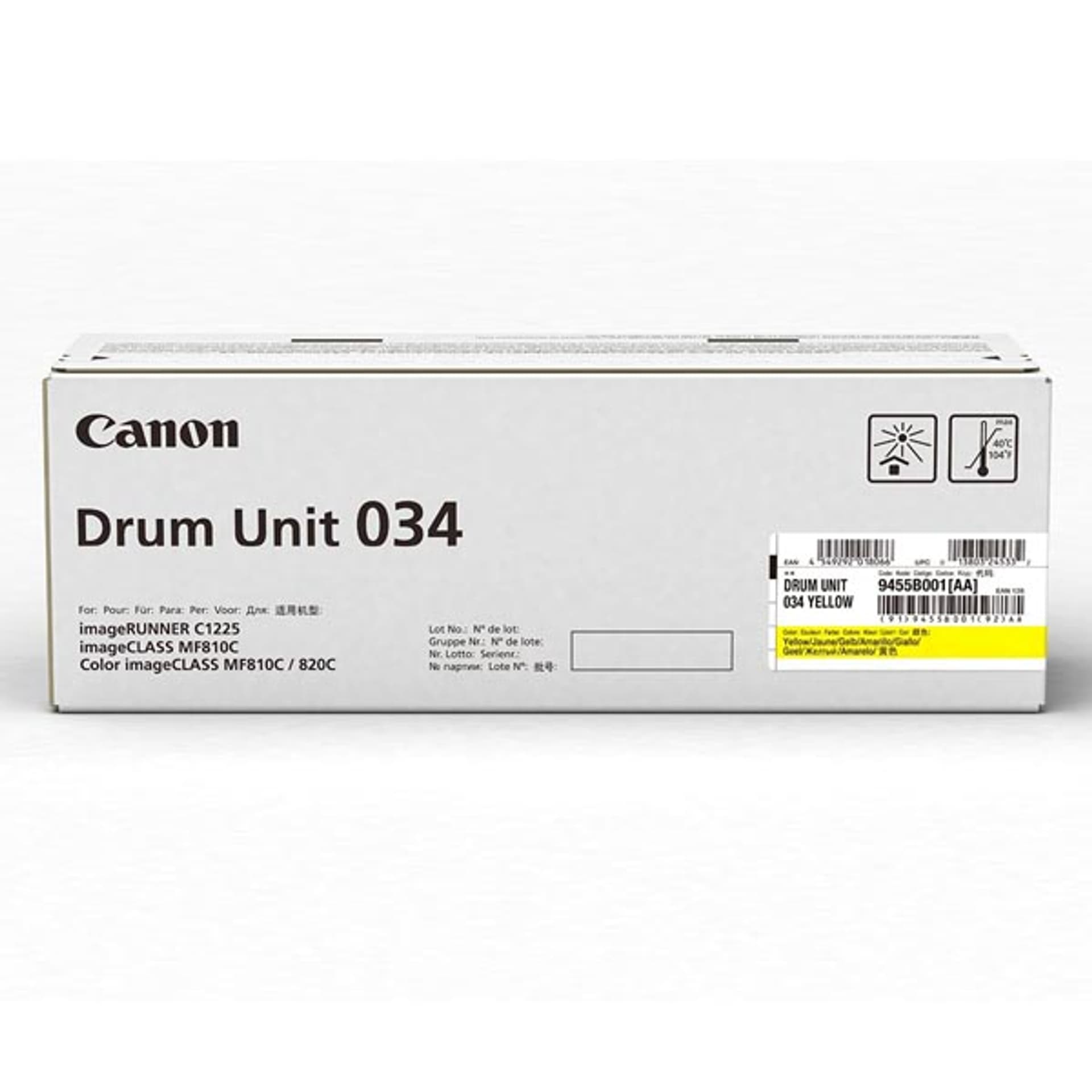 

Canon oryginalny bęben 034 Y, yellow, 9455B001, 34000s, Canon iR-C1225, C1225iF