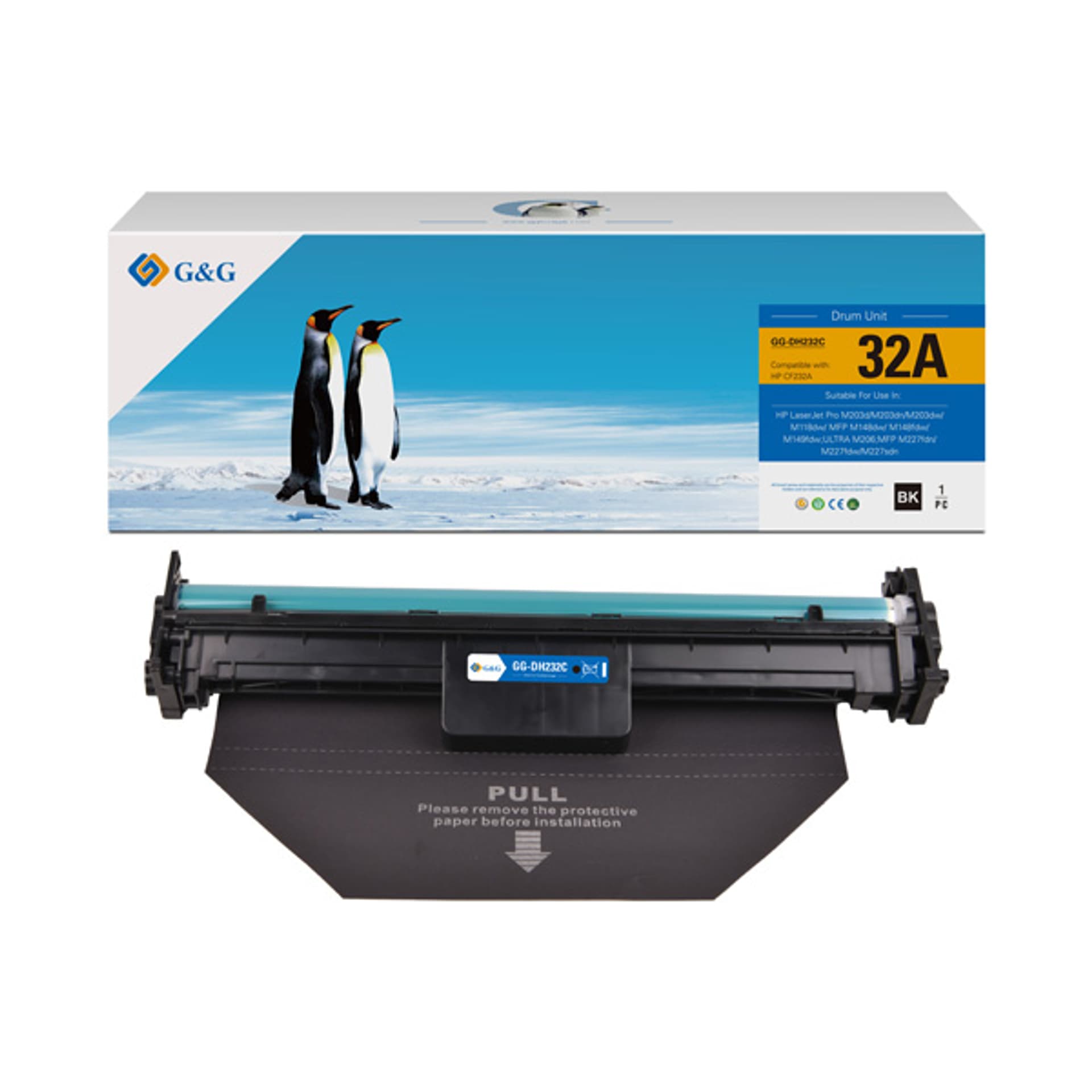 

G&G kompatybilny bęben z CF232A, black, HP 32A, 23000s, dla HP LaserJet Pro M203dn, M203dw, MFP M227fdw, MFP M227