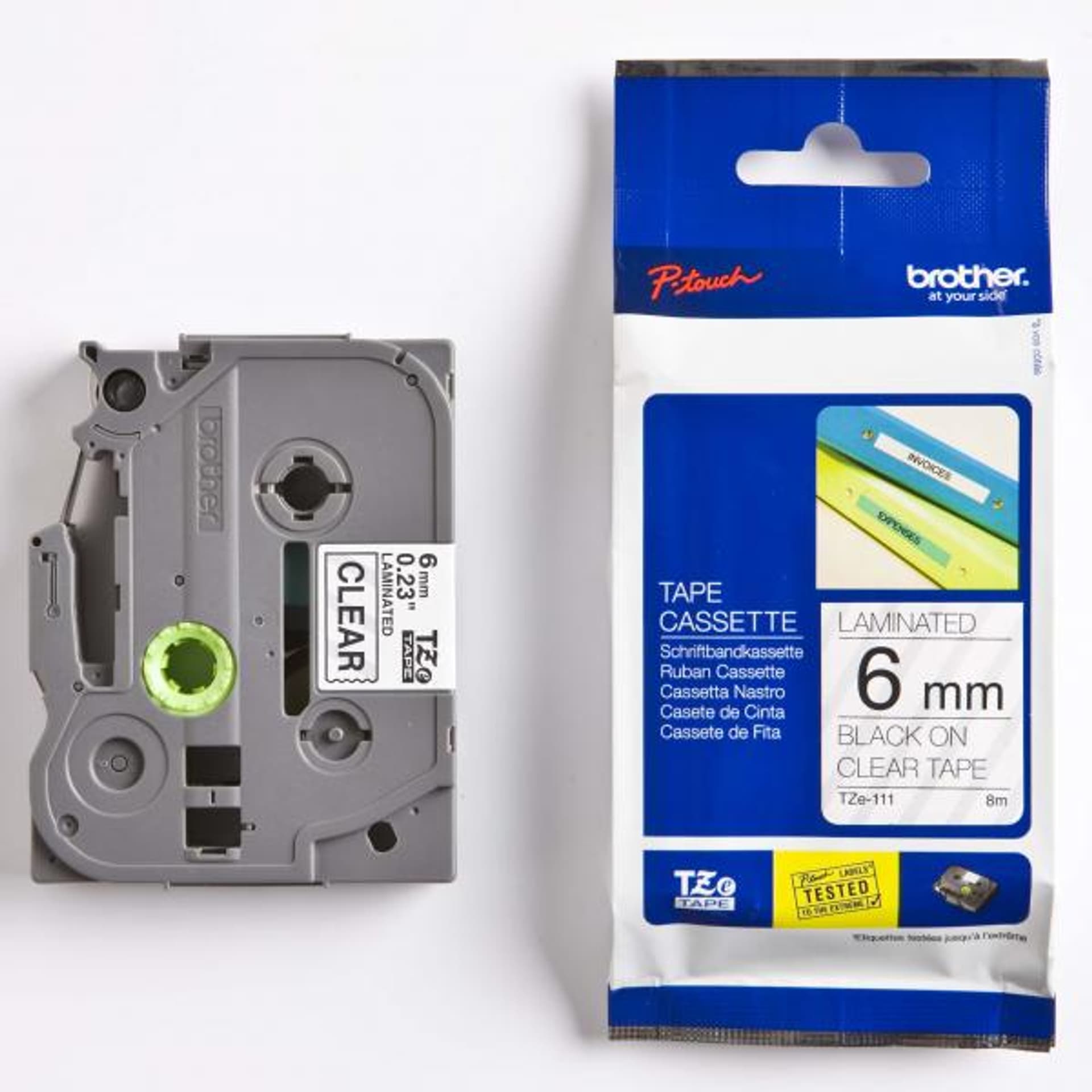 

Taśma BROTHER Laminowana Czarny TZe-111