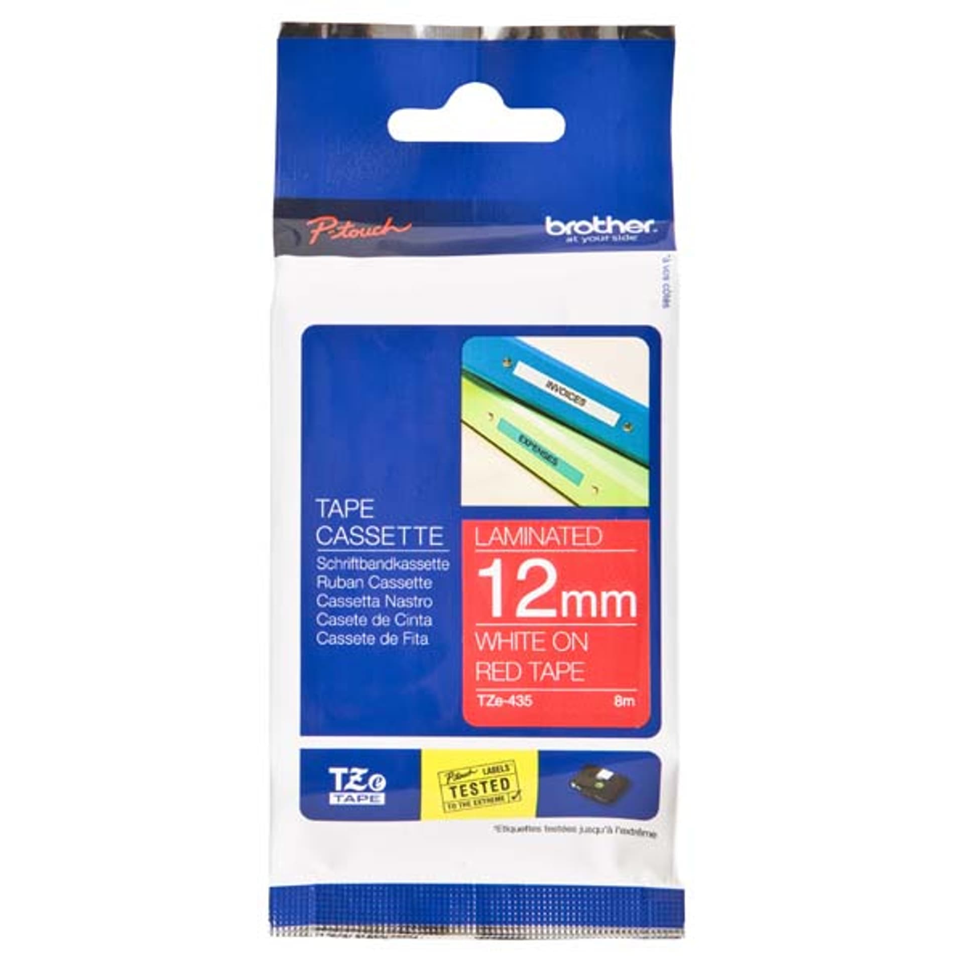 

Taśma BROTHER Laminowana Biały TZe-435