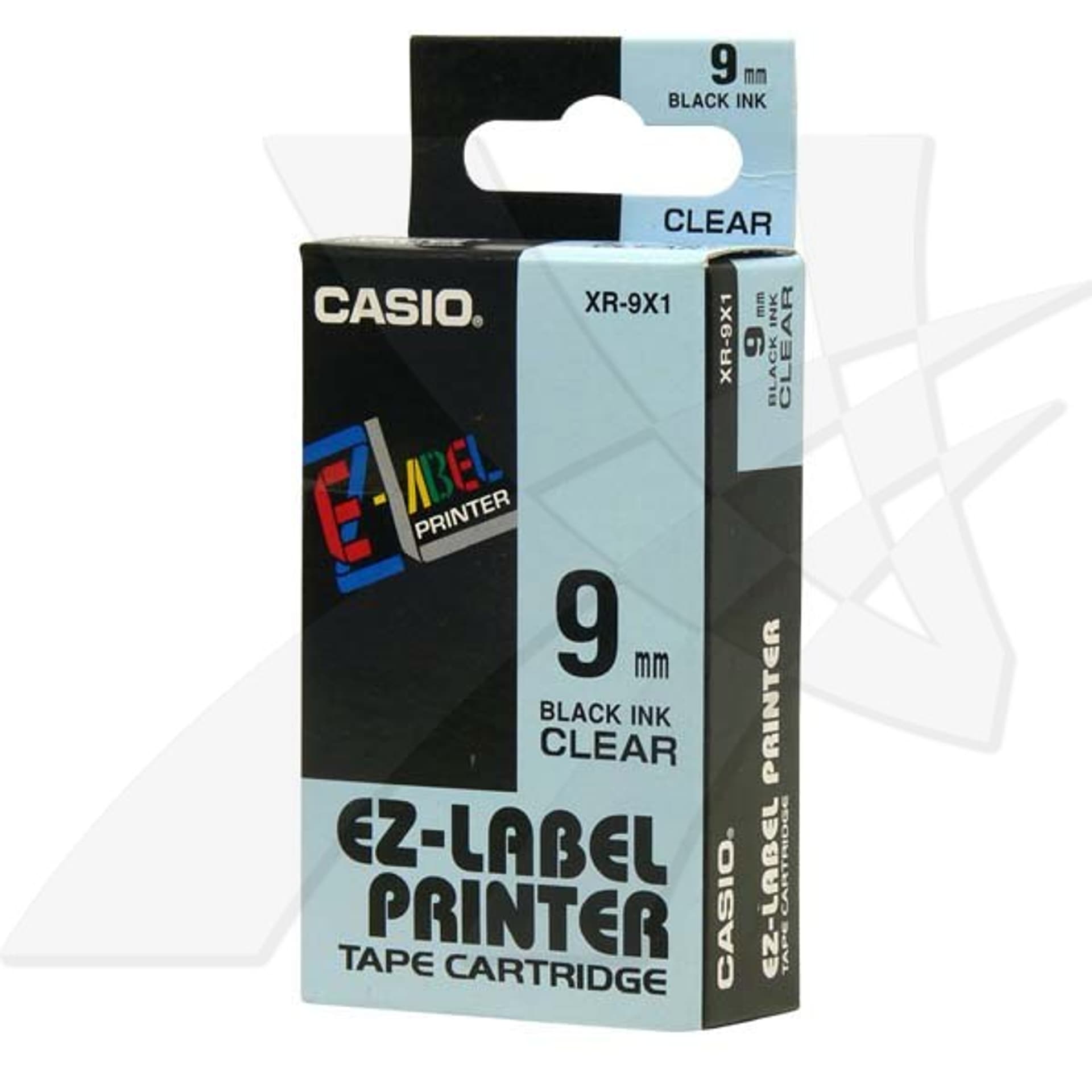 

Casio oryginalny taśma do drukarek etykiet, Casio, XR-9X1, czarny druk/przezroczysty podkład, nielaminowany, 8m, 9mm