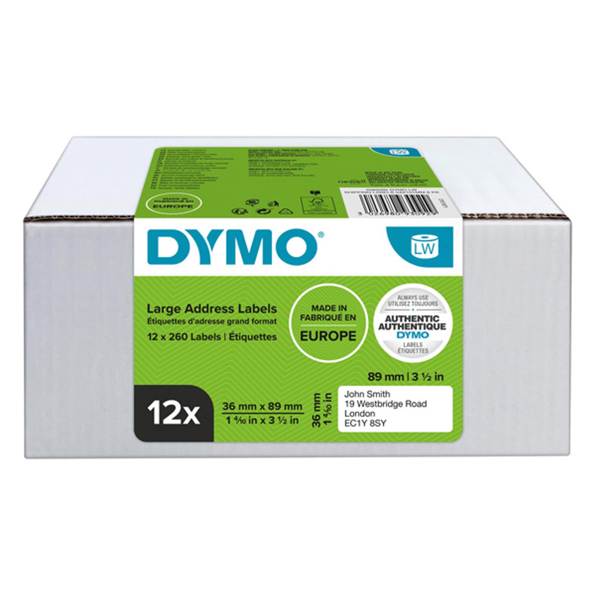 

Etykiety DYMO adresowa 89x36 biała (1szt) 2093093, 1szt) 209309
