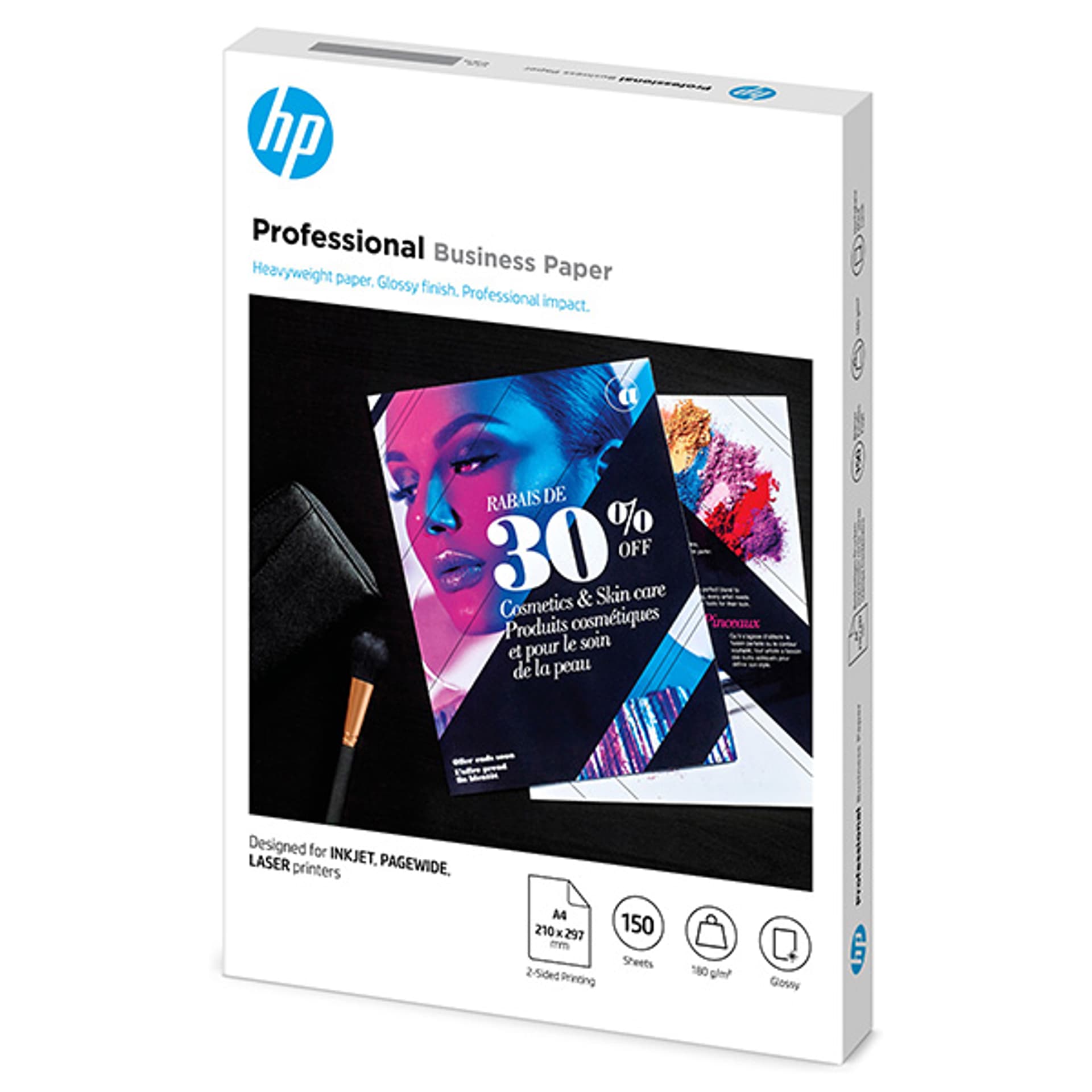 

HP Professional Business paper, 3VK91A, dwustronny papier, połysk, biały, A4, 180 g/m2, 150 szt., ink, laser, pagewide