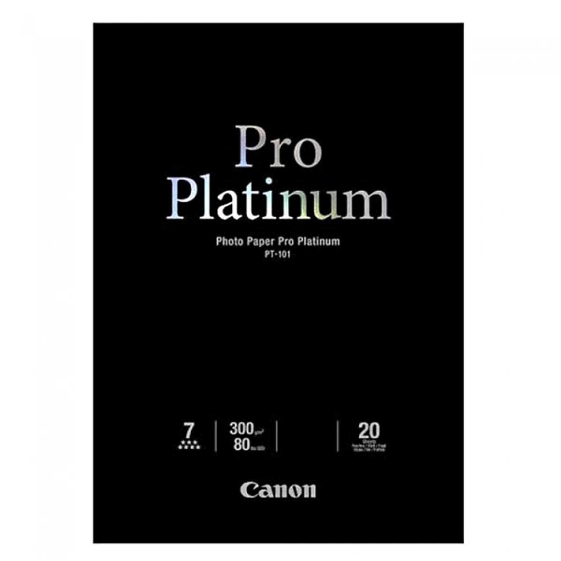 

Canon PT-101 Photo Paper PRO Platinum, foto papier, mikroporowata powierzchnia typ gładki, błyszczący (smooth, glossy), biały, A2,