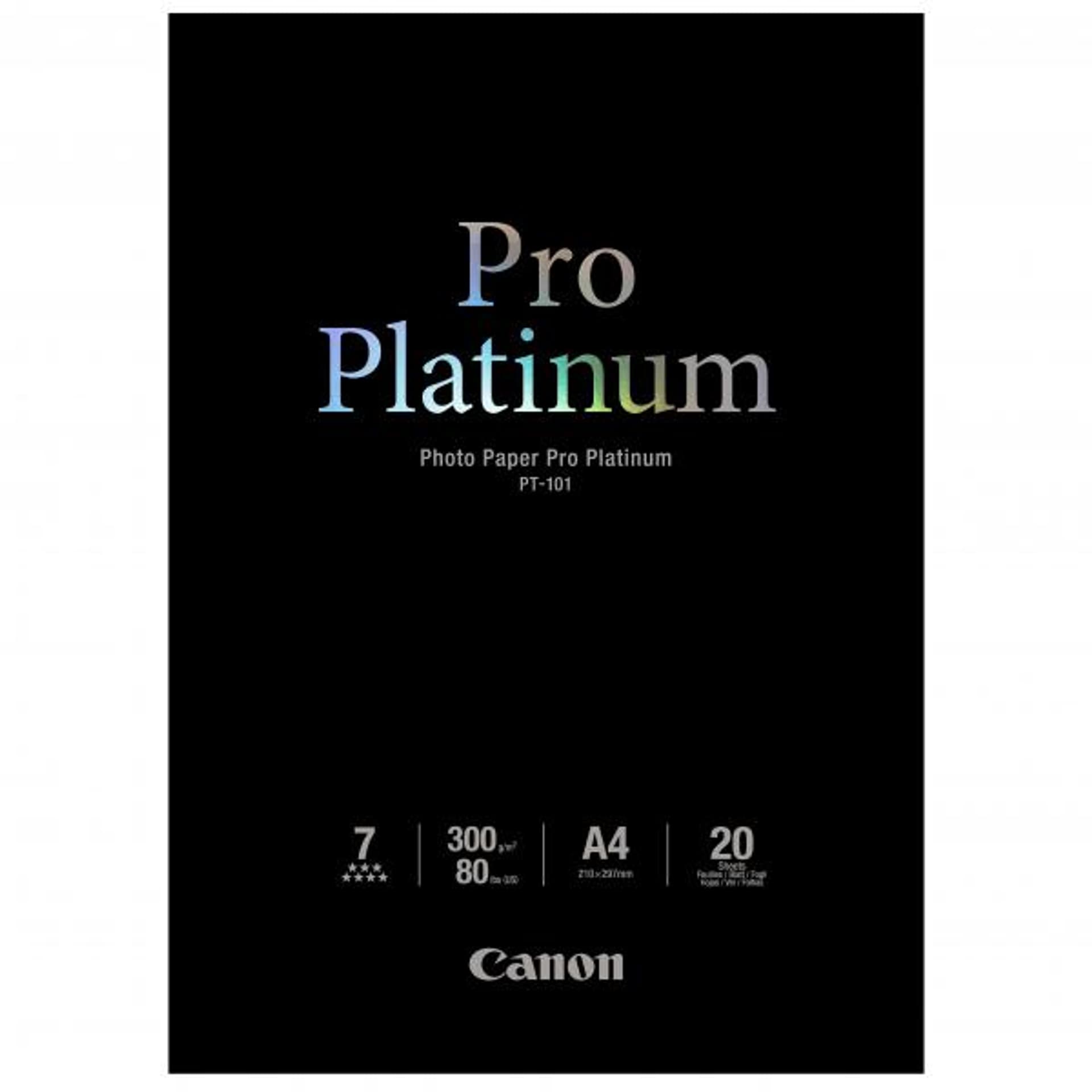 

Canon Photo Paper Pro Platinu, foto papier, połysk, biały, A4, 300 g/m2, 20 szt., PT-101 A4, atrament