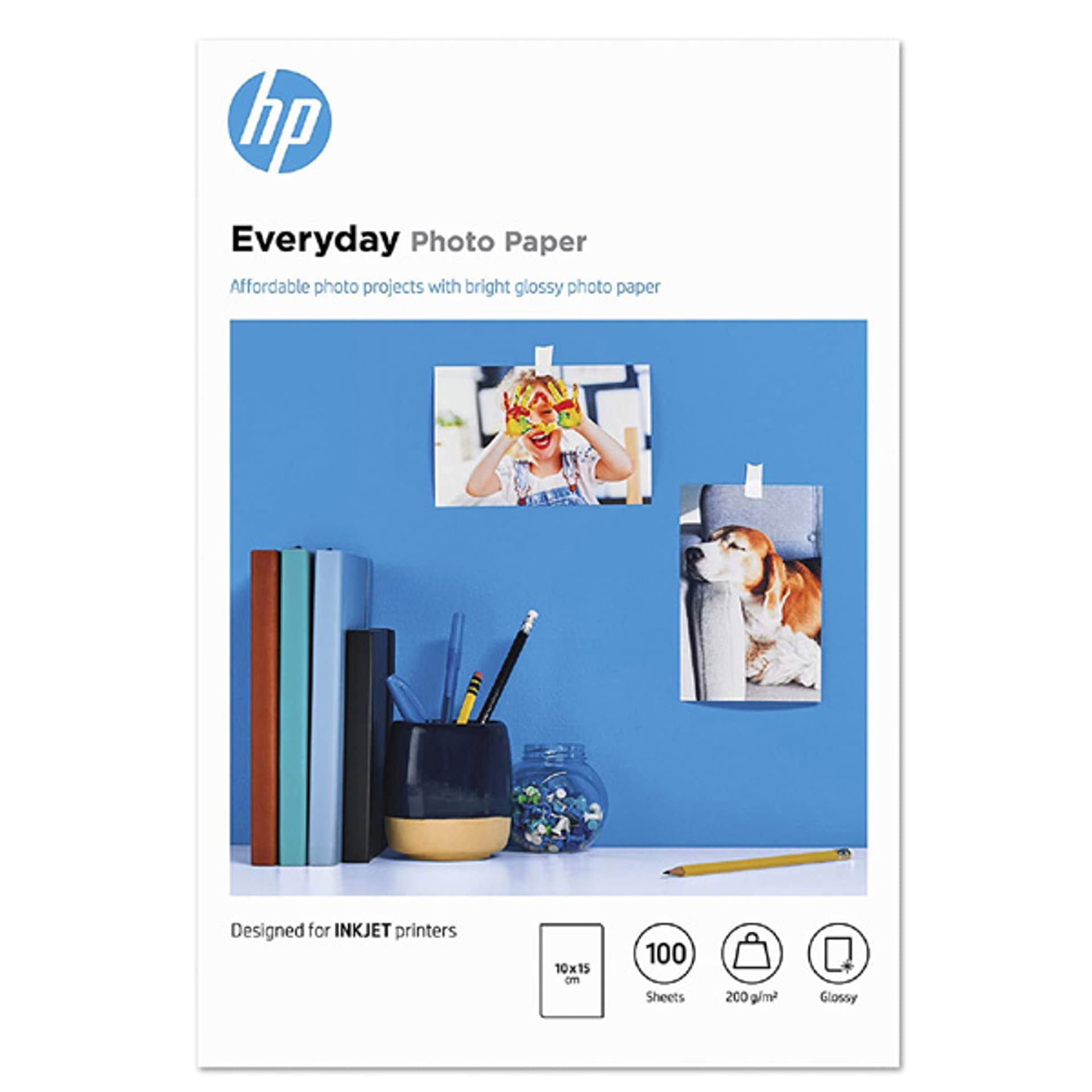 

HP Everyday Photo Paper, Glossy, CR757A, foto papier, połysk, biały, 10x15cm, 4x6", 200 g/m2, 100 szt., atrament