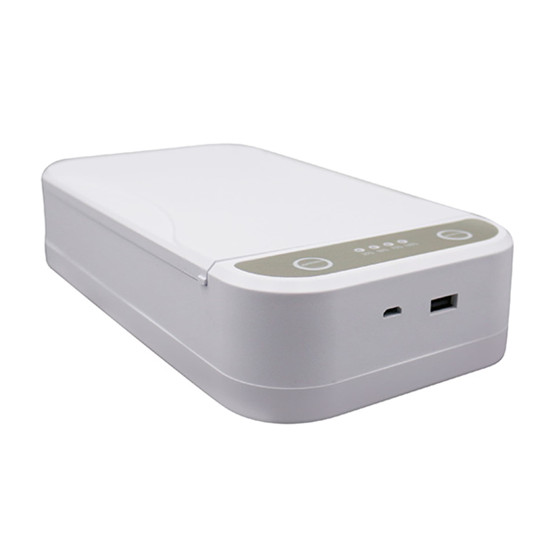 

Sterylizator UV Powerton, na telefon, słuchawki, okulary, klucze, biżuterię, do 6,5", 10 W, biała