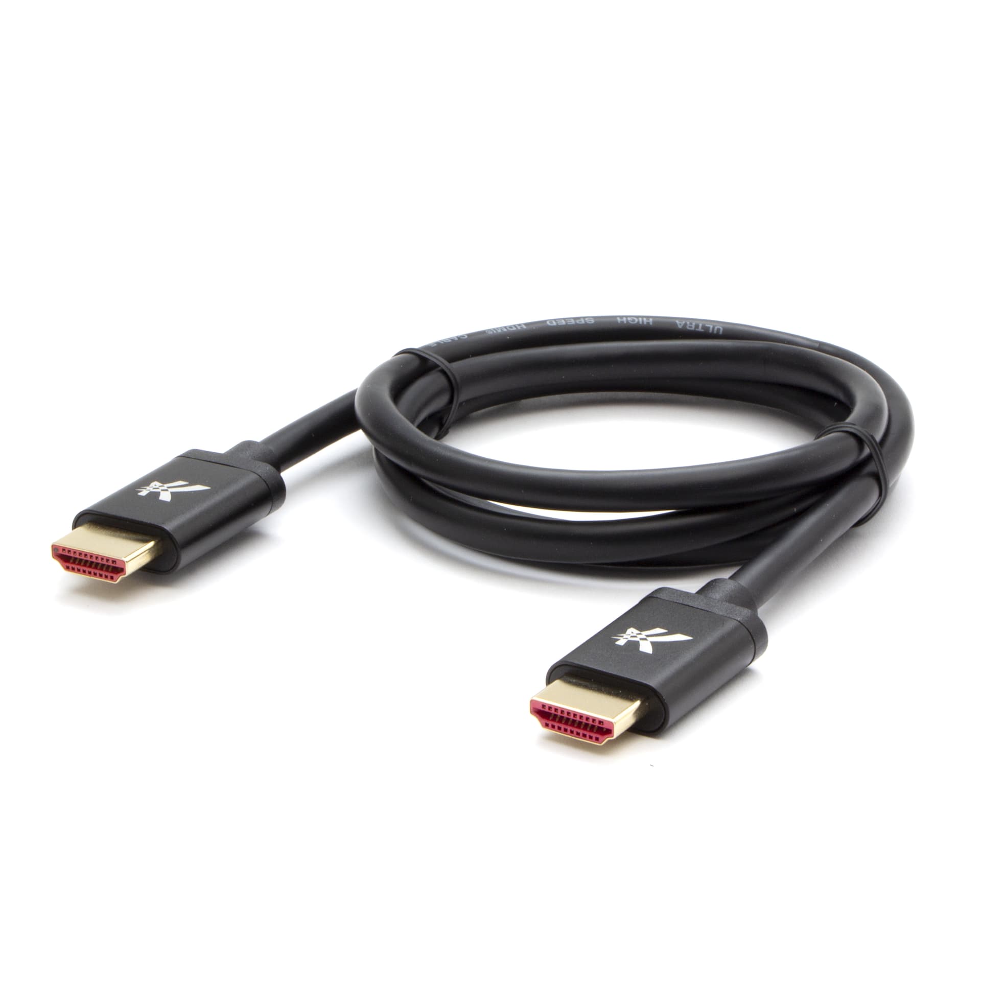 

Video Kabel HDMI M - HDMI M, HDMI 2.1 - Ultra High Speed, 1m, pozłacane złącza, aluminiowa obudowa,, czarny, Logo 8K@60Hz, 48Gb/s