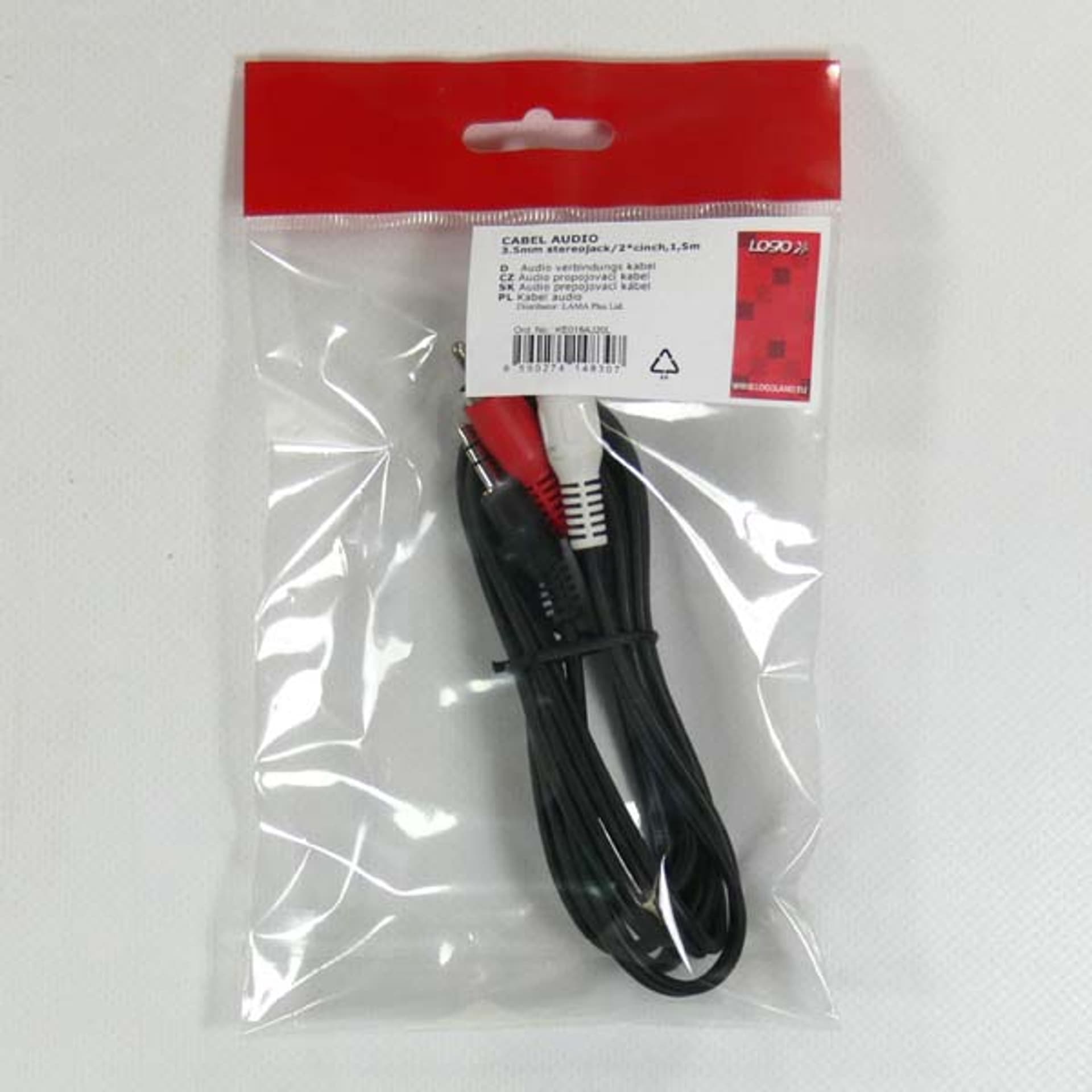 

Audio Kabel Jack (3,5mm) M - 2x CINCH M, .5m, czarna, Logo, 3.5mm) m - 2x cinch m/czarna/log