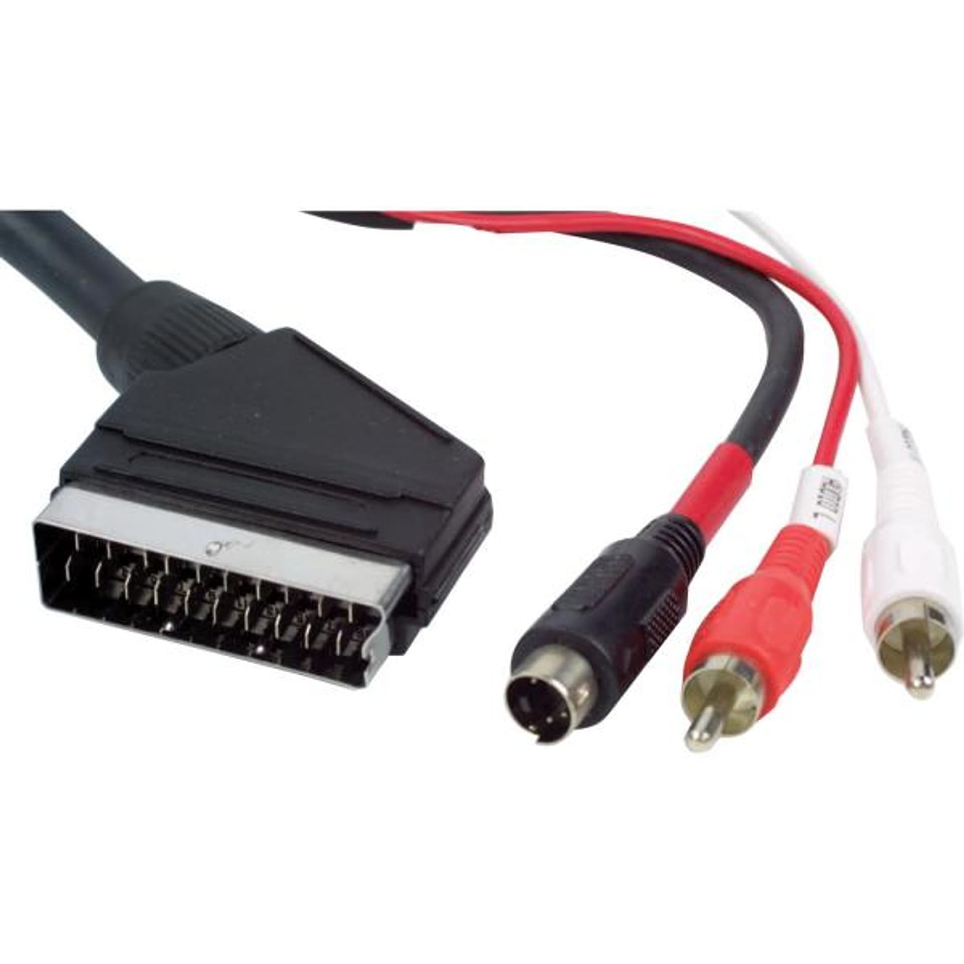 

Video Kabel SCART M - 2x CINCH M + S-VIDEO M, 5m, czarny