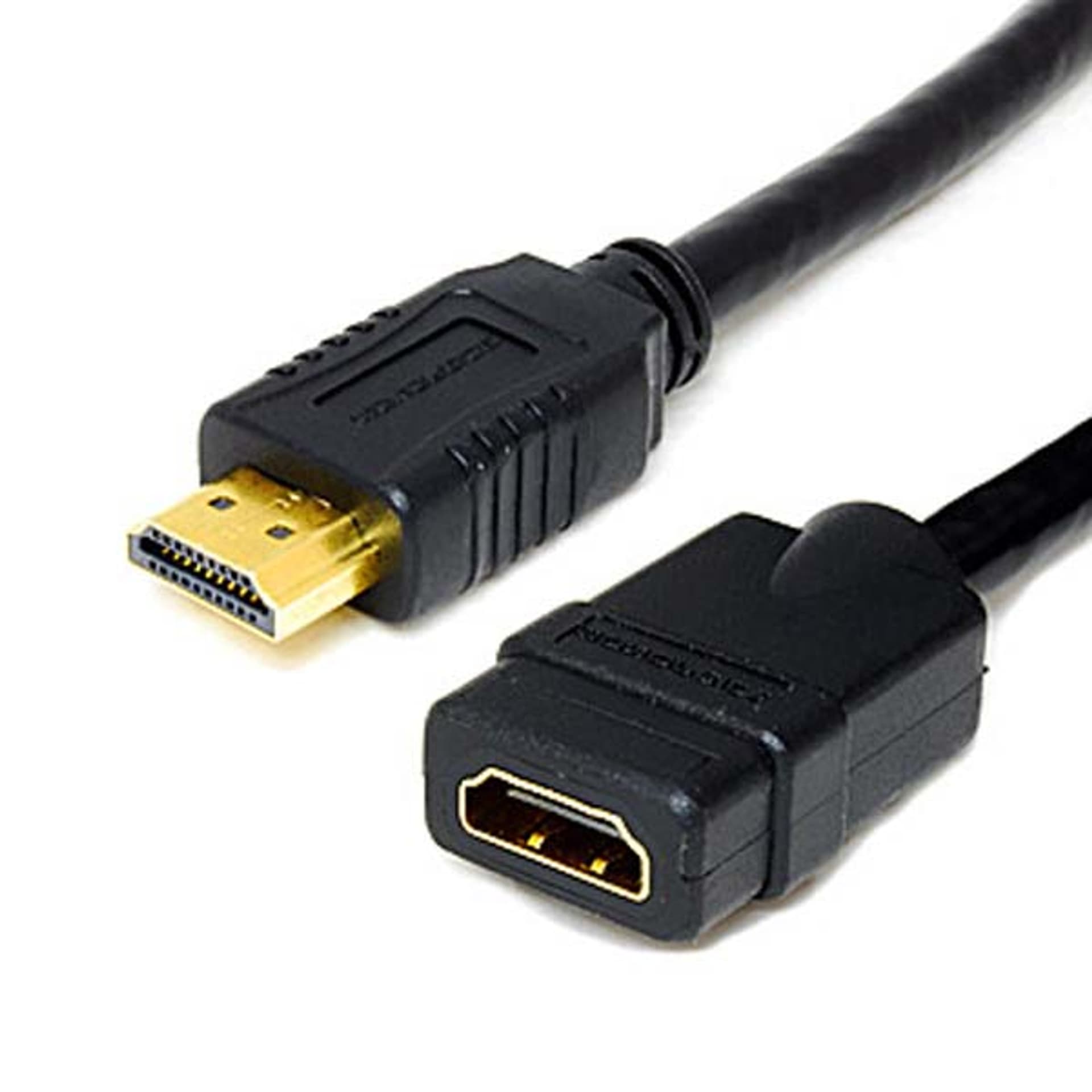 

Przedłużacz do kabli video HDMI M - HDMI F, HDMI 1.4 - High Speed with Ethernet, 5m, pozłacane złącza, czarny