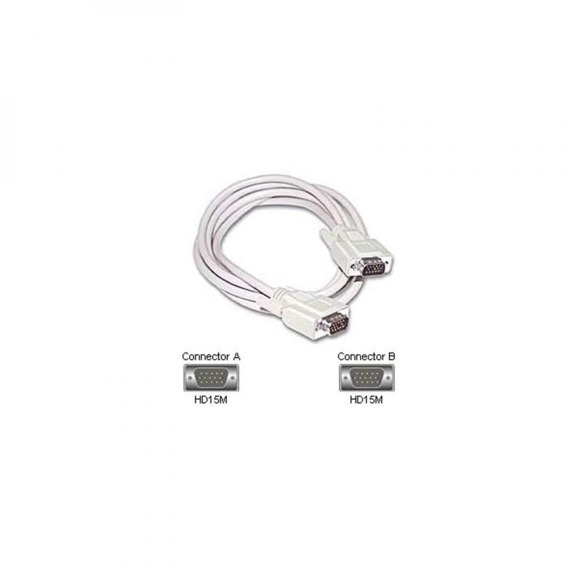 

Video Kabel VGA (D-Sub) (M) - VGA (D-Sub) (M), 2m, szary, Logo blistr, M)/szary/logo blist