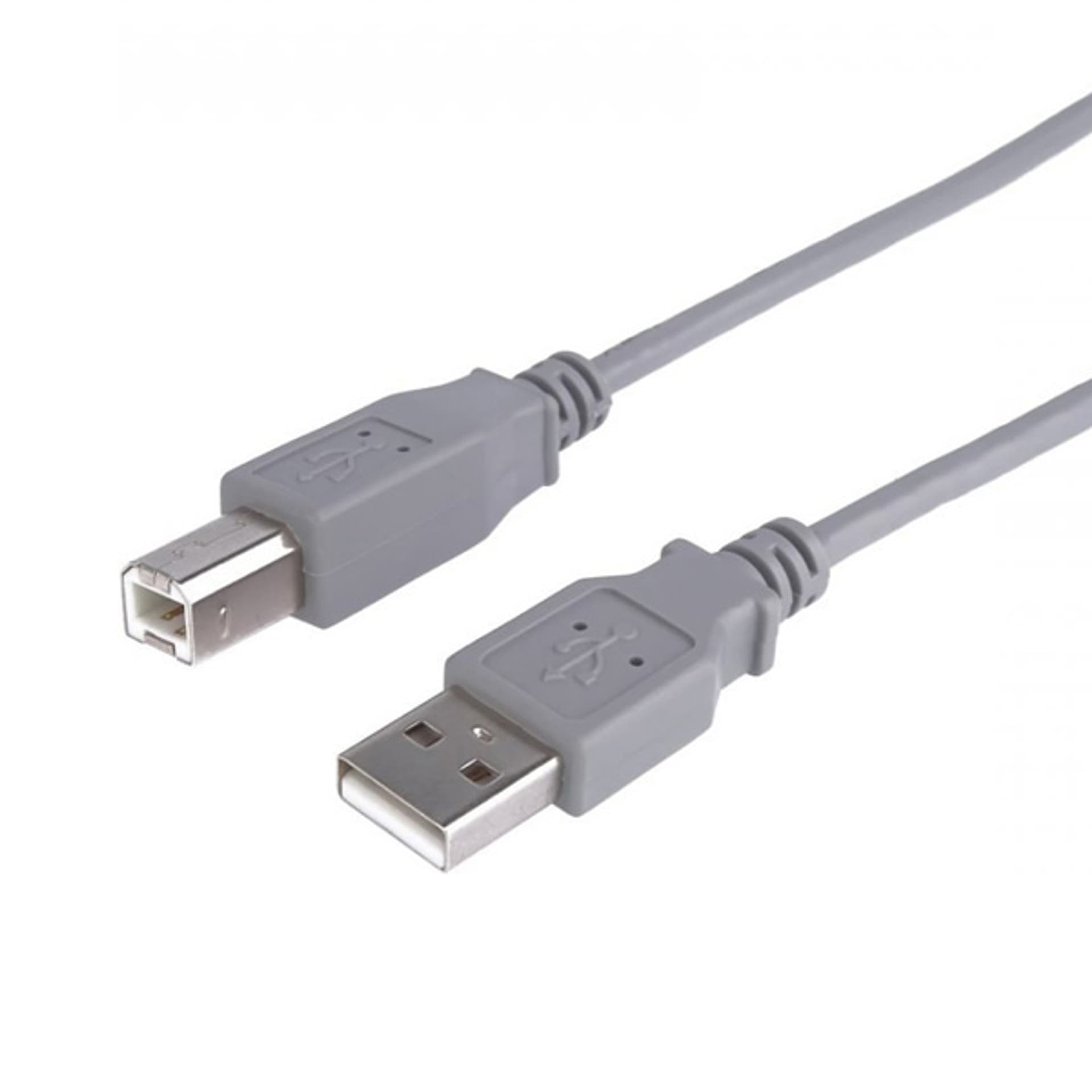 

USB kabel (2.0), USB A M - USB B (M), 3m, szary, plastic bag, M)/szary/plastic ba