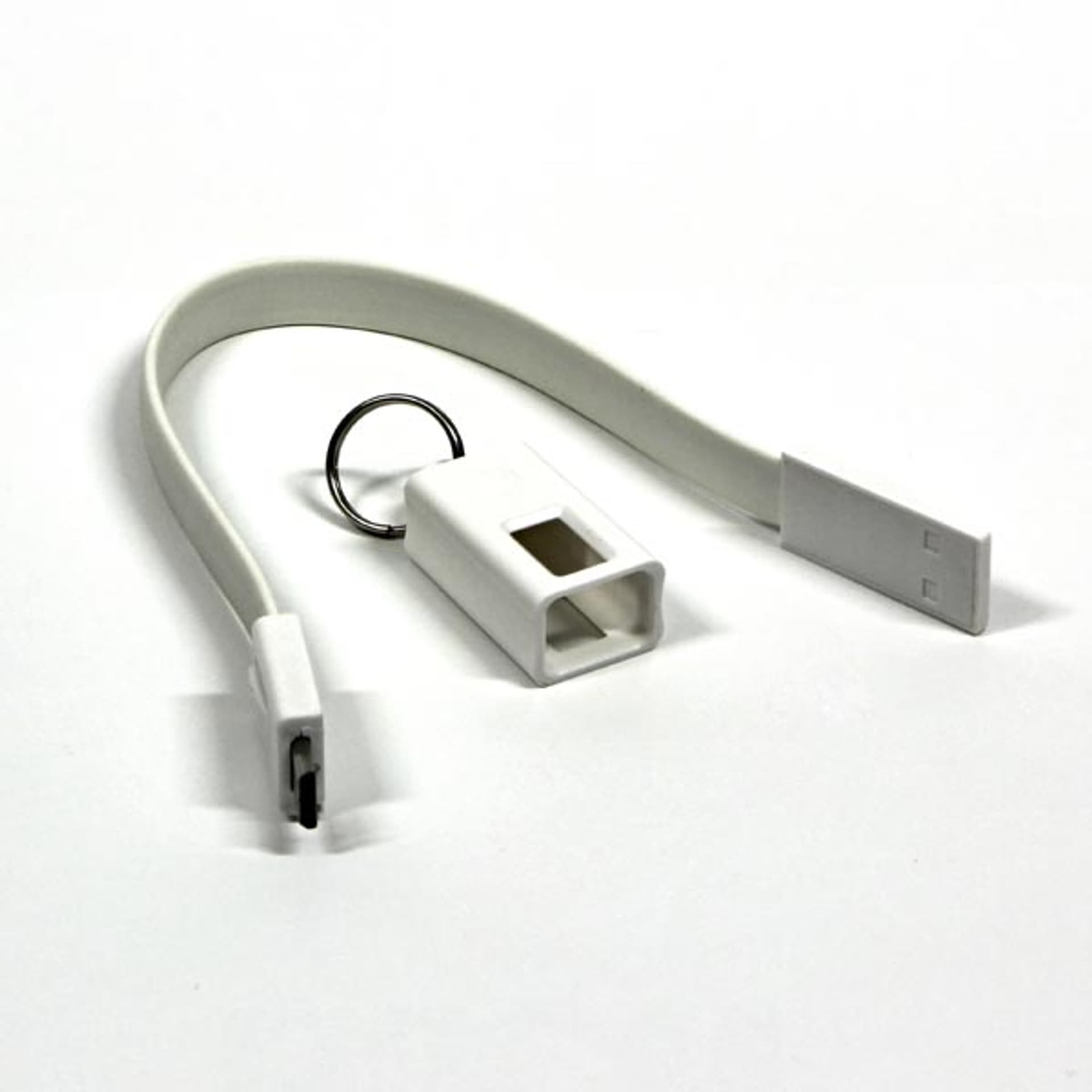 

USB kabel (2.), USB A M - microUSB (M), .2m, biały, breloczek na klucze, M)/biały/breloczek na klucz