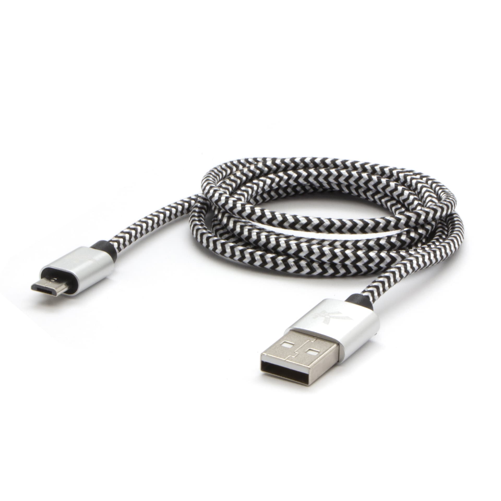 

Logo USB kabel (2.0), USB A M - microUSB (M), 2m, 480 Mb/s, 5V/1A, srebrny, box, oplot nylonowy, aluminiowa osłona złącza, M)/480 mb/s/5v/1a/srebrny/box/oplot nylonowy/aluminiowa osłona złącz