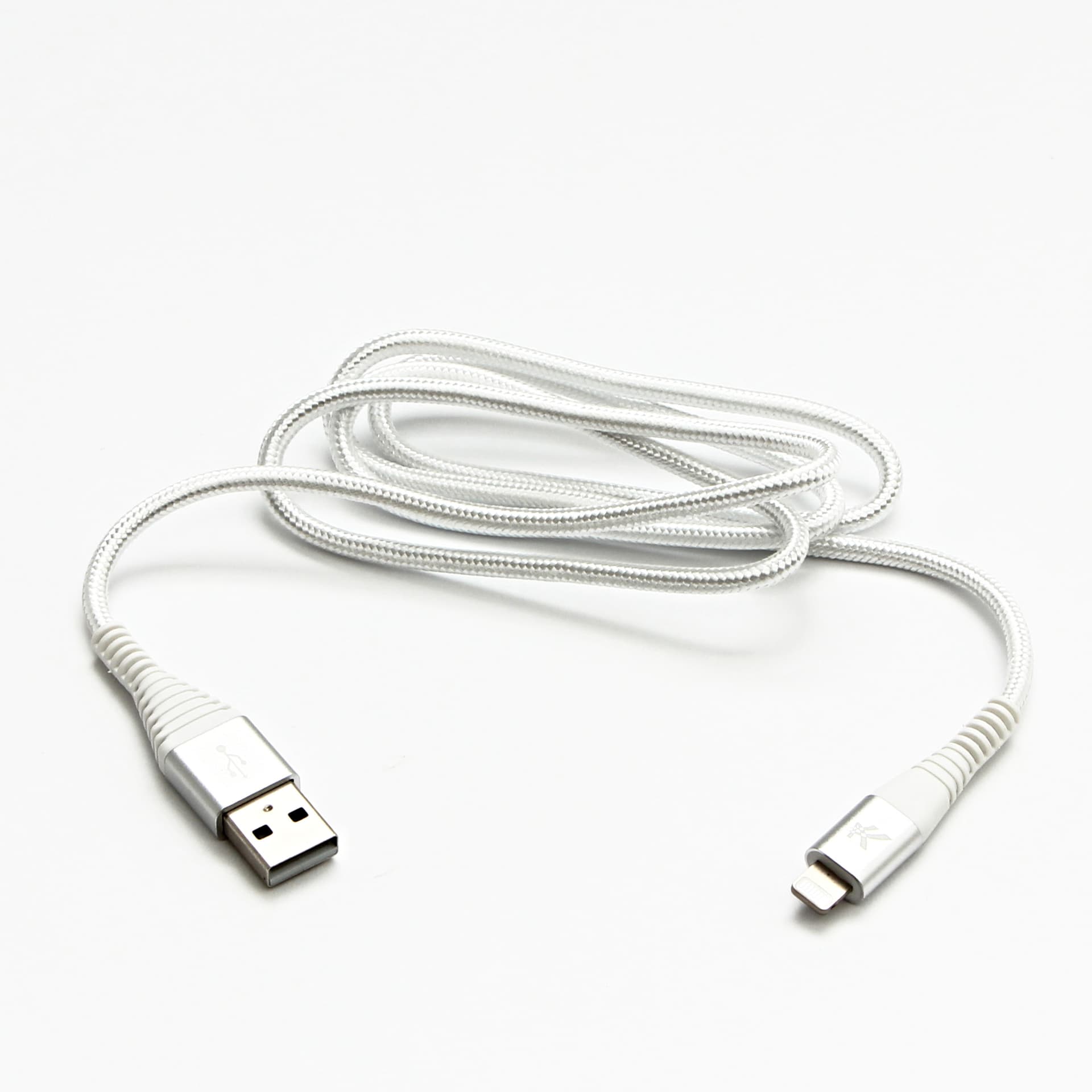 

Logo USB kabel (2.0), USB A M - Apple Lightning M, 1m, MFi certifikat, 5V/2,4A, biały, box, oplot nylonowy, aluminiowa osłona złąc, 2.0)/usb a m - apple lightning m/mfi certifikat/5v/2.4a/biały/box/oplot nylonowy/aluminiowa osłona złą