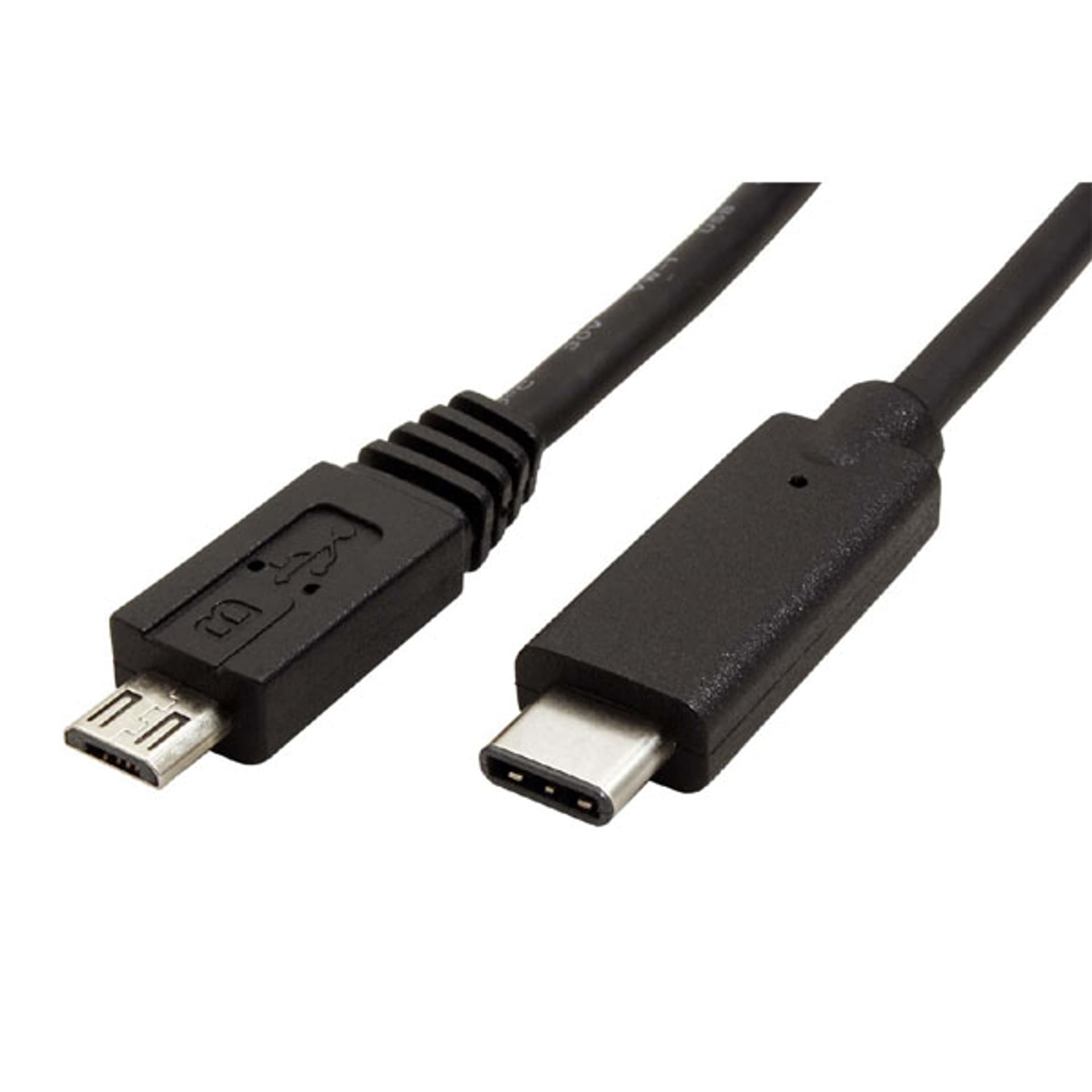 

USB kabel (2.0), USB C (M) - microUSB (M), 1m, okrągły, czarny, plastic bag, M)/okrągły/czarny/plastic ba