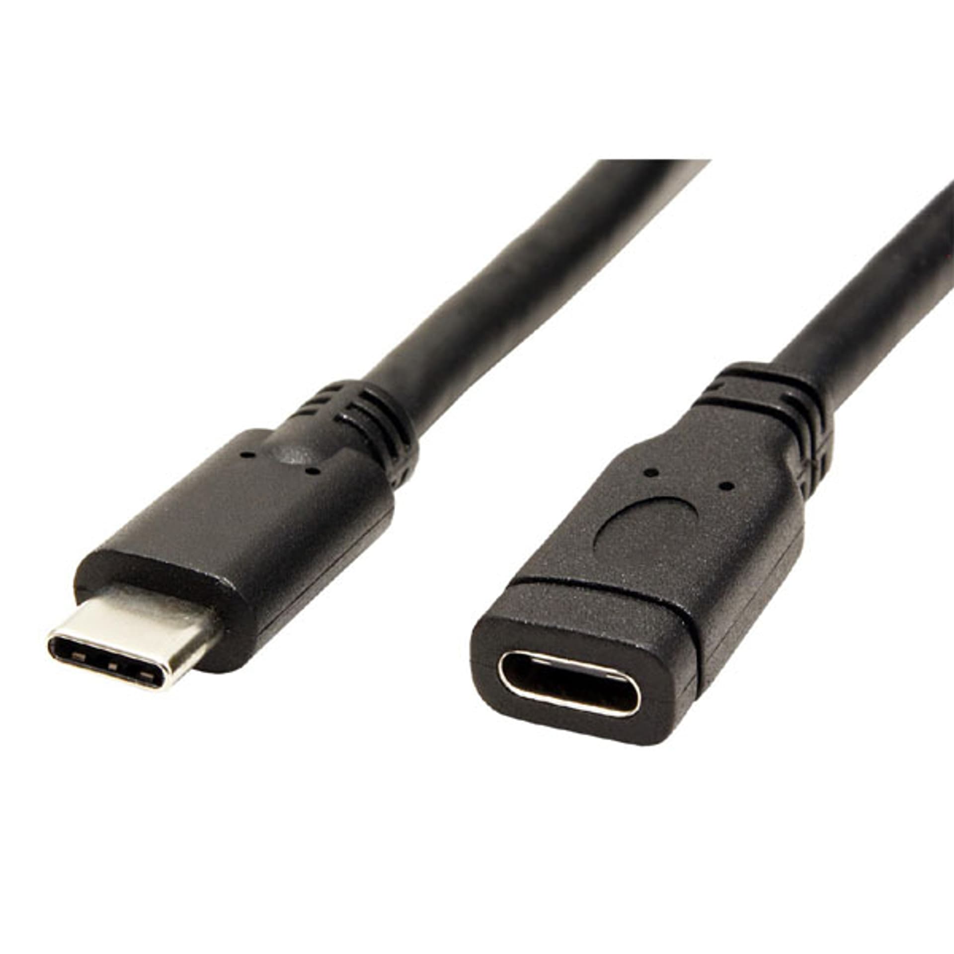 

Przedłużacz USB (3.1), USB C (M) - USB C (F), 1m, czarny, plastic bag, F)/czarny/plastic ba