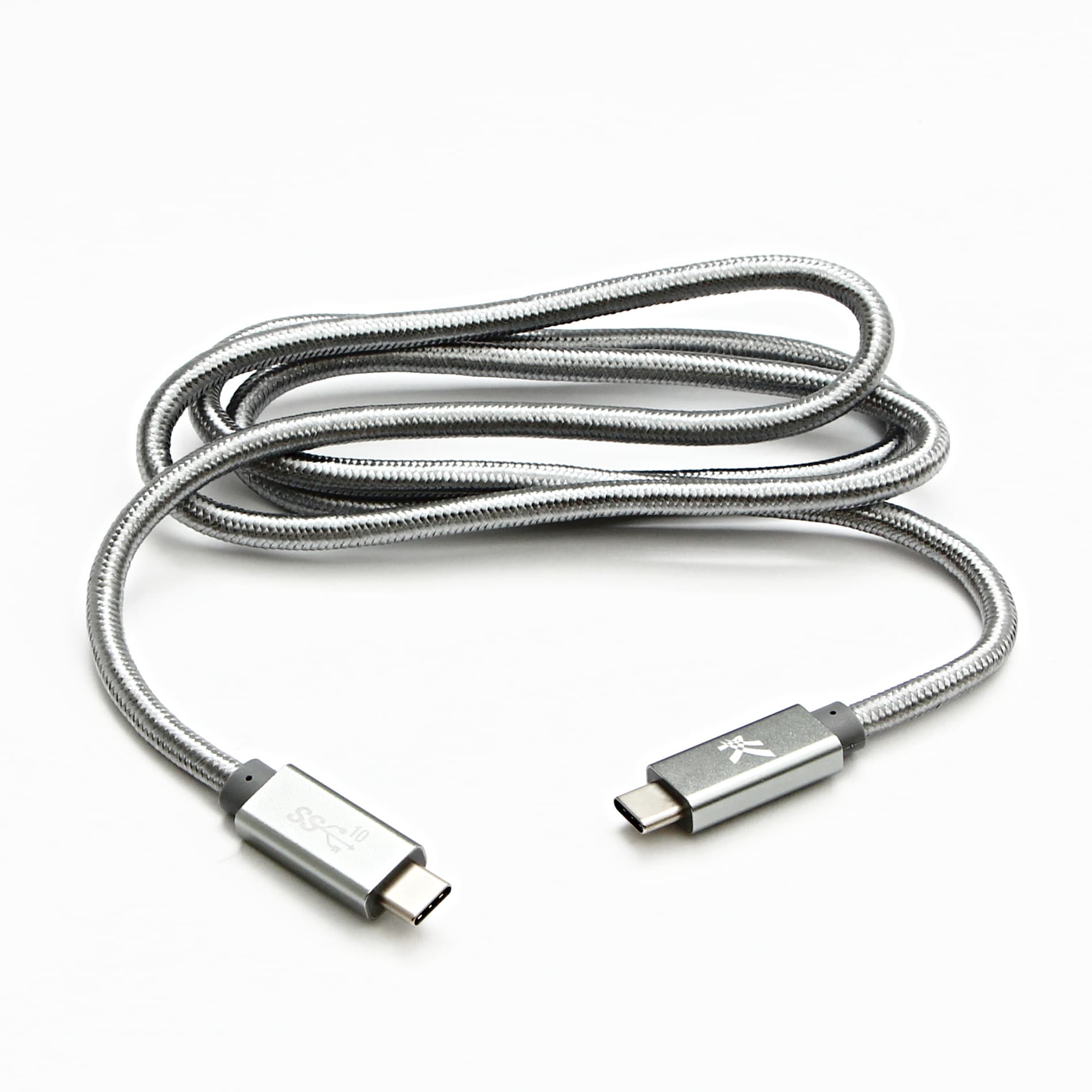 

Logo USB kabel (3.2 gen 2), USB C (M) - USB C (M), 1m, Power Delivery 100W, 10 Gb/s, 20V/5A, srebrny, box, oplot nylonowy, alumini, M)/power delivery 100w/10 gb/s/20v/5a/srebrny/box/oplot nylonowy/alumin