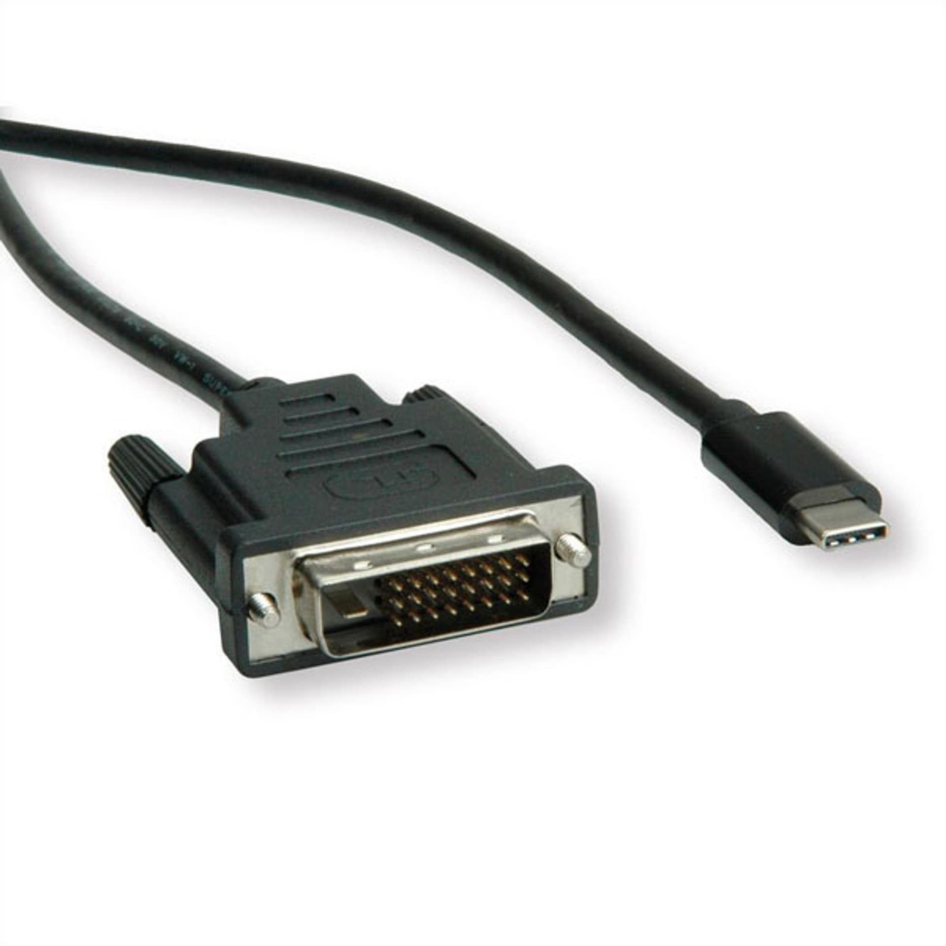 

USB/Video kabel, DP Alt Mode, USB C (M) - DVI (24+1) M, , okrągły, czarny, plastic bag, 24+1) m/okrągły/czarny/plastic ba