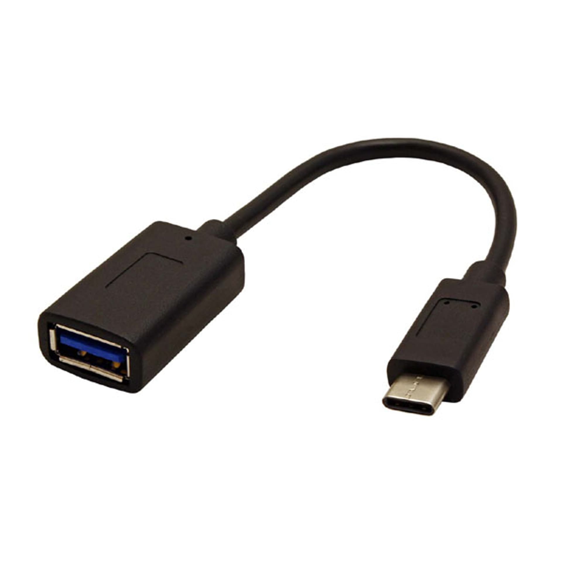 

USB redukcja (3.), USB C (M) - USB A F, .15m, okrągły, czarny, plastic bag, kabel OTG, M) - usb a f/okrągły/czarny/plastic bag/kabel ot