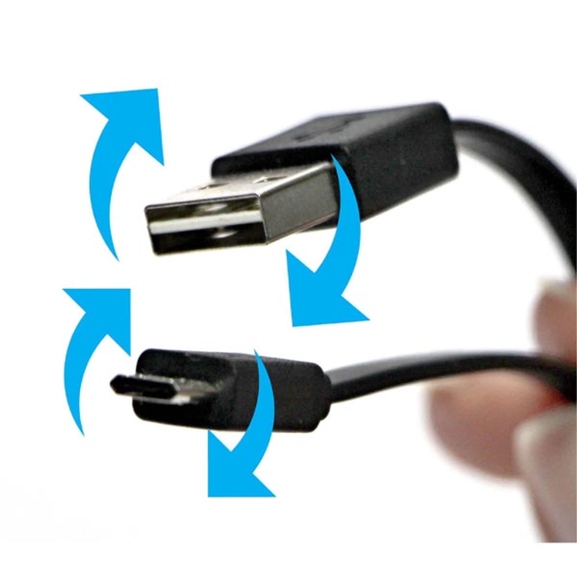 

USB kabel (2.), USB A (M) reversible - microUSB reversible (M), .3m, płaski, czarny, dwustronny, M)/płaski/czarny/dwustronn