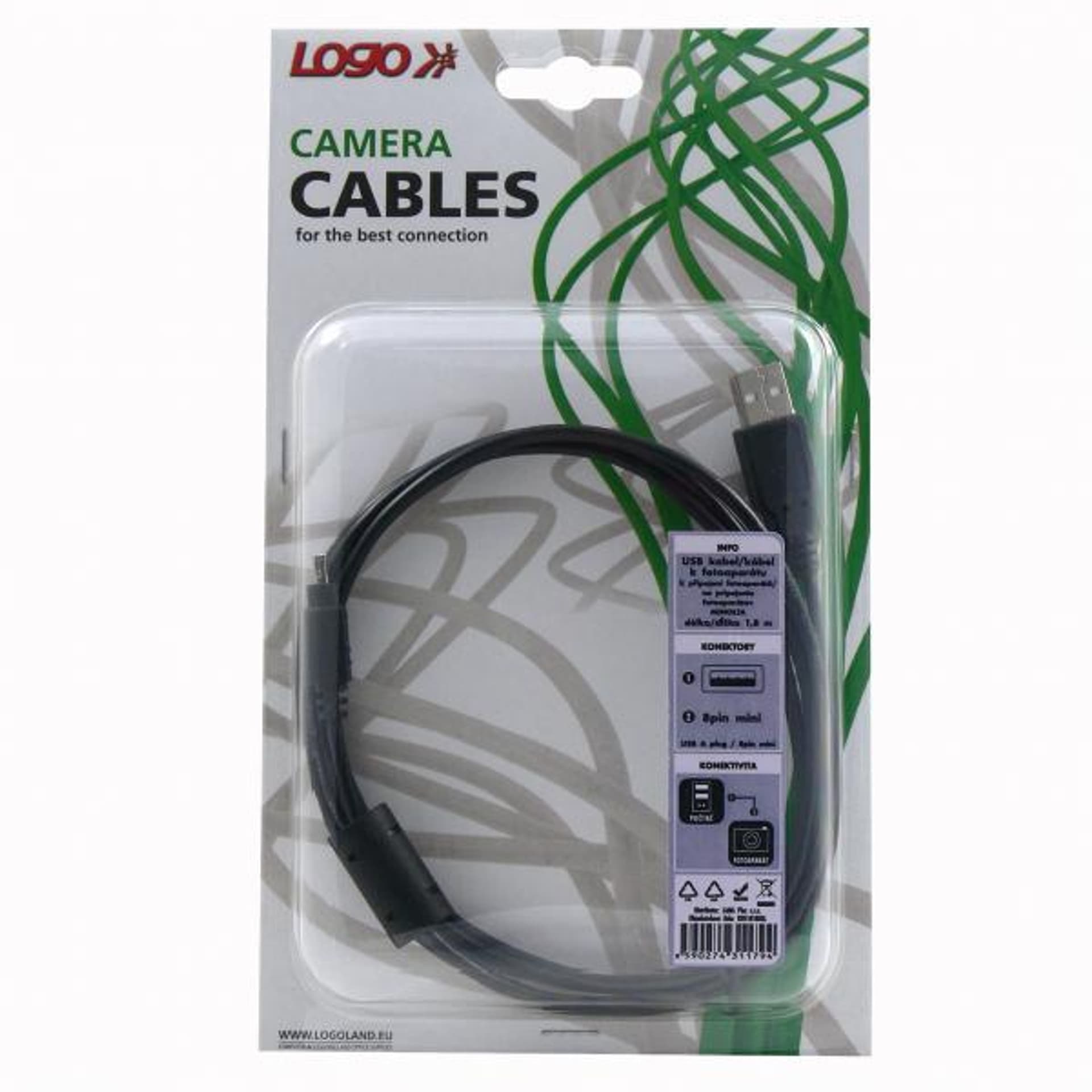 

Logo USB kabel (2.0), USB A M - 8-pin M, 31179, .8m, czarny, blistr, MINOLTA, 2.0)/usb a m - 8-pin m/31179/czarny/blistr/minolt