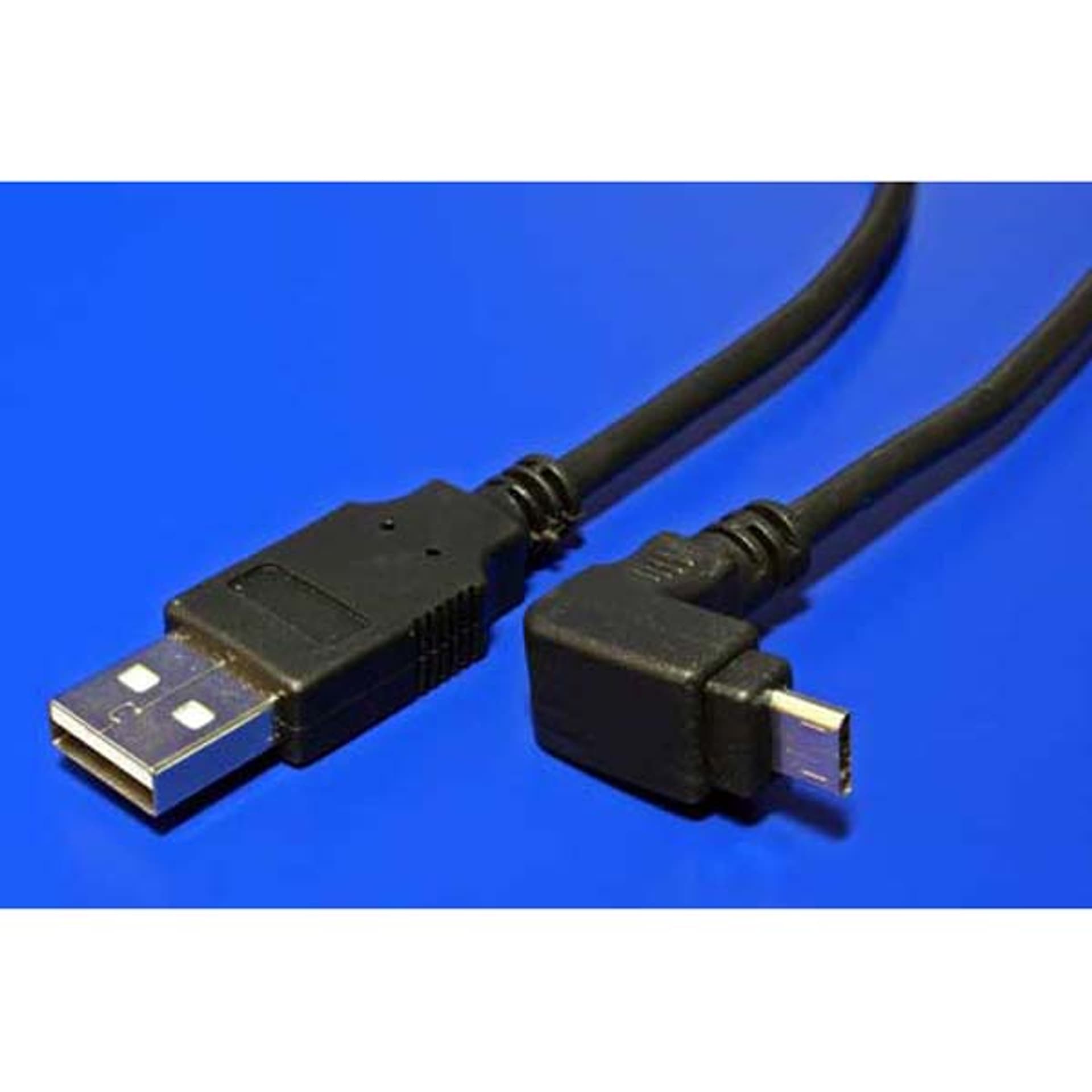 

USB kabel (2.0), USB A M - microUSB (M), .8m, pod katem 90°, czarny, M)/pod katem 90°/czarn