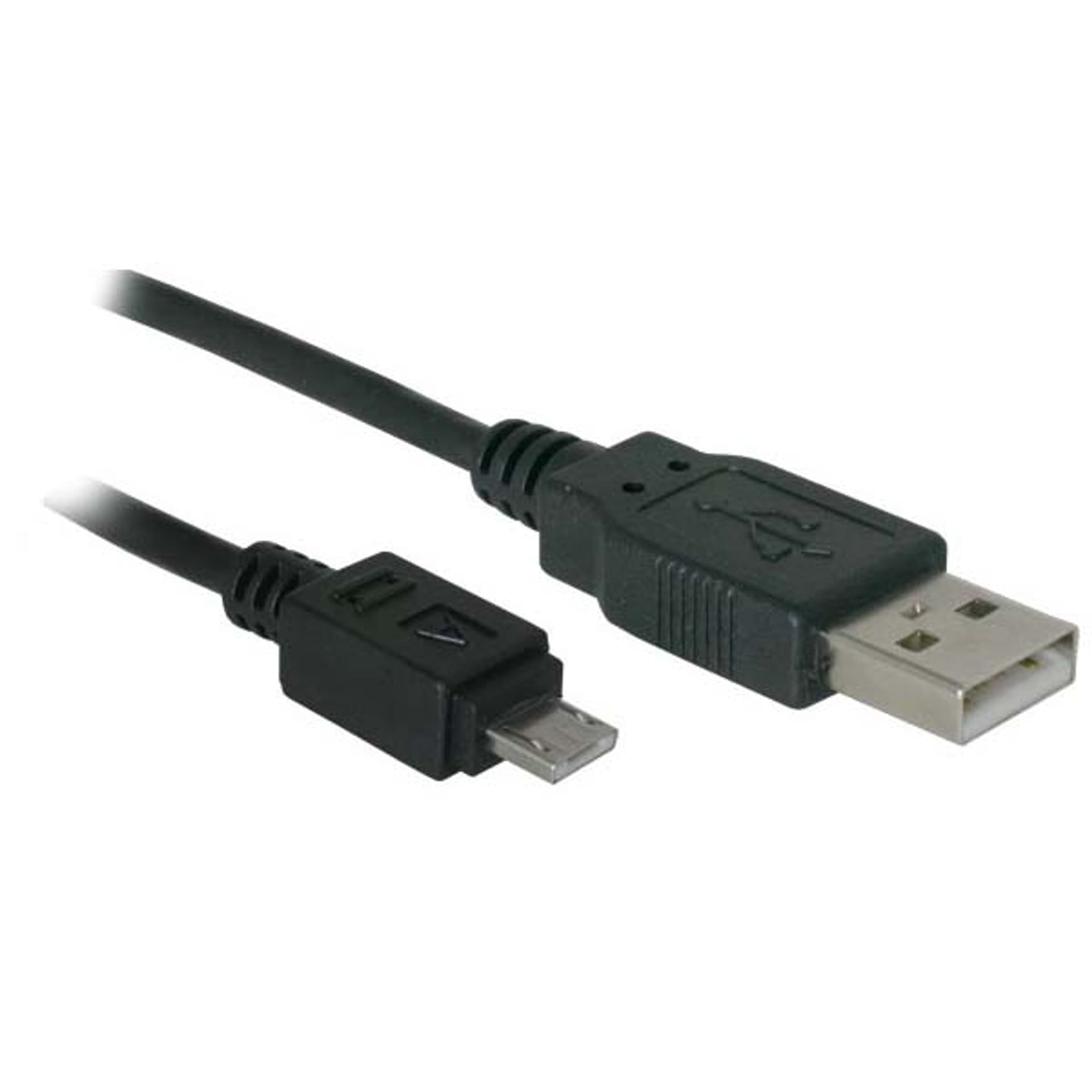 

Logo USB kabel (2.), USB A M - microUSB (M), .6m, czarny, M)/czarn