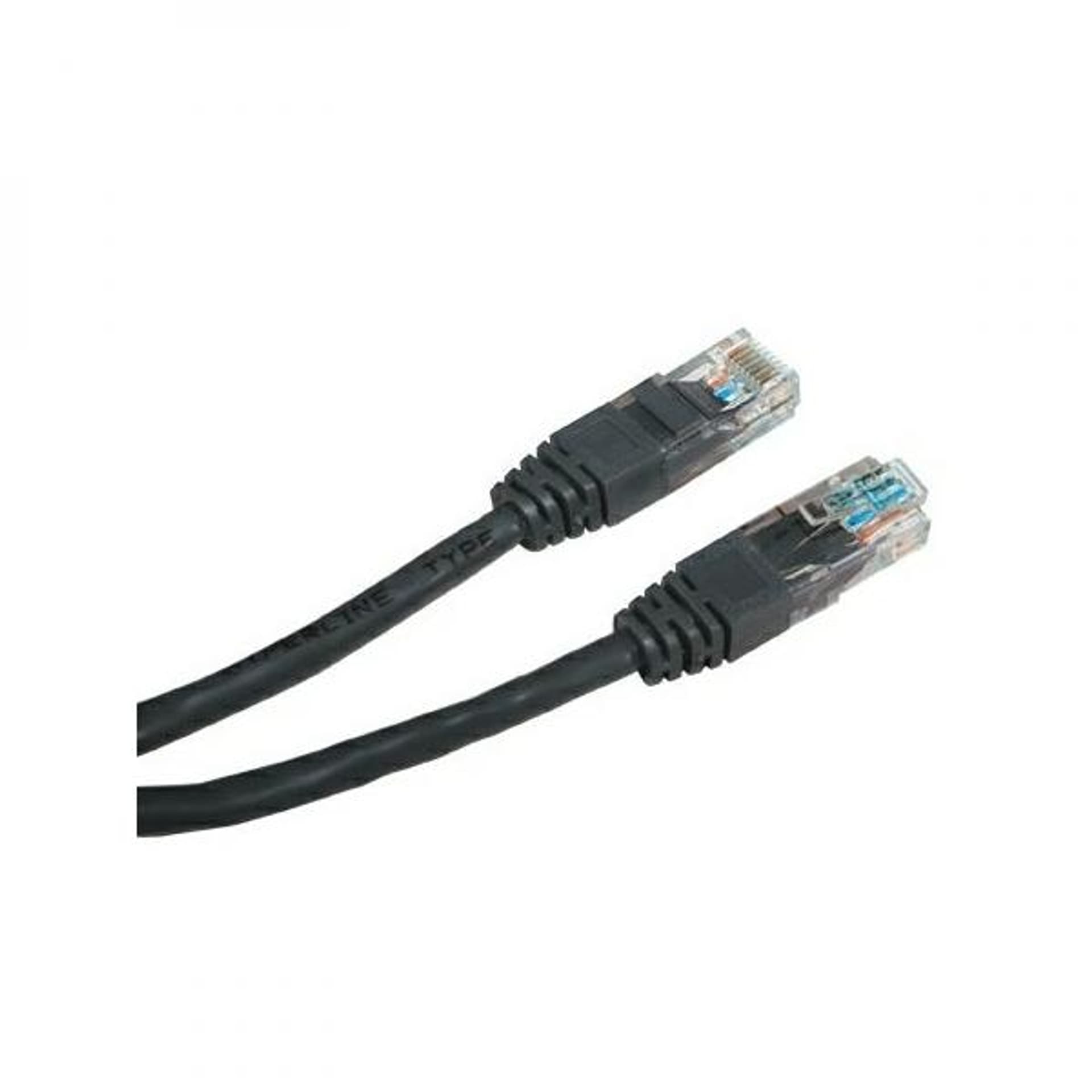 

UTP patchcord, Cat.5e, RJ45 M - RJ45 M, 1 m, nieekranowany, czarny, economy