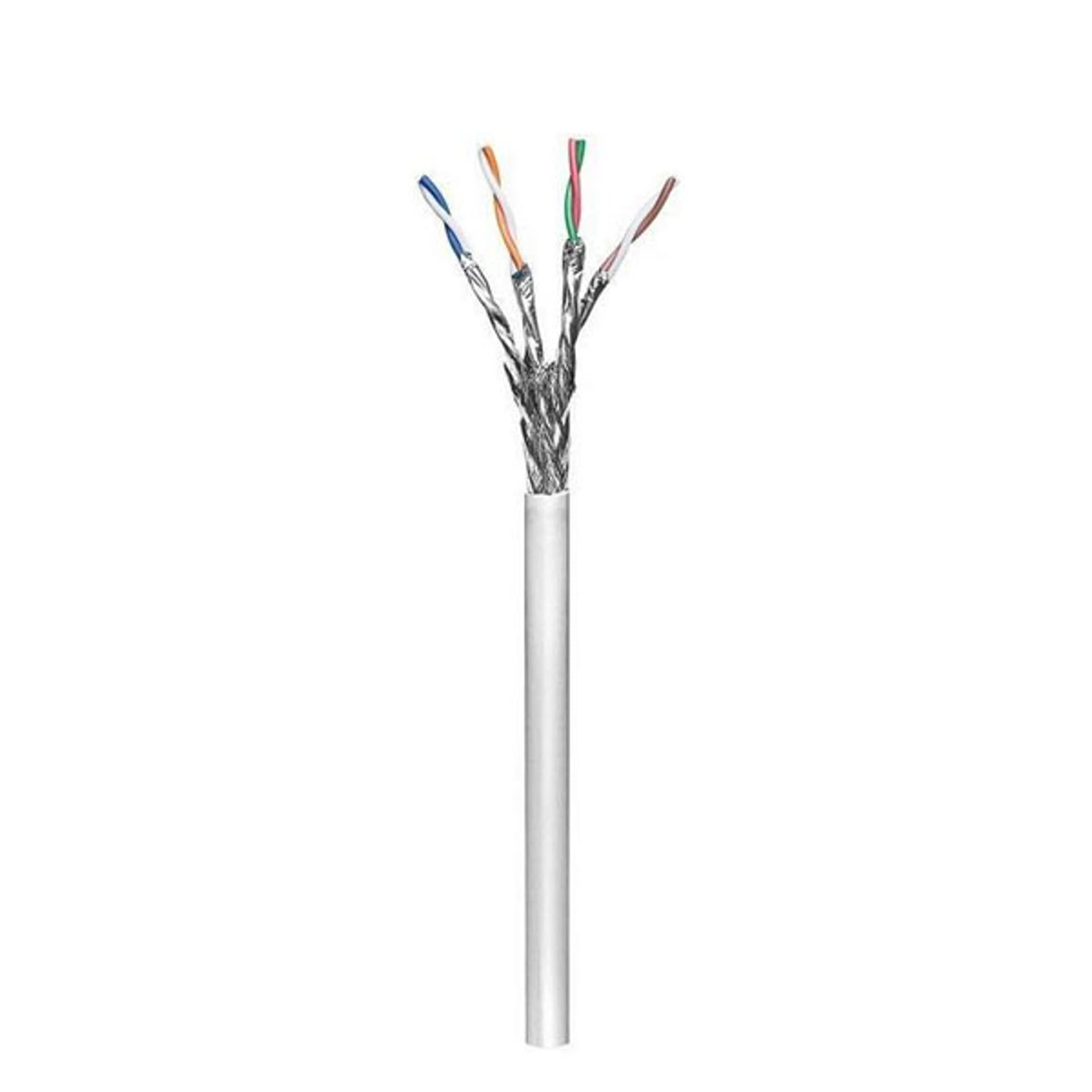 

Przewód LAN kabel S/FTP, Cat.6, Kabel - Kabel, 305 m, podwójnie ekranowany, CCA, szary