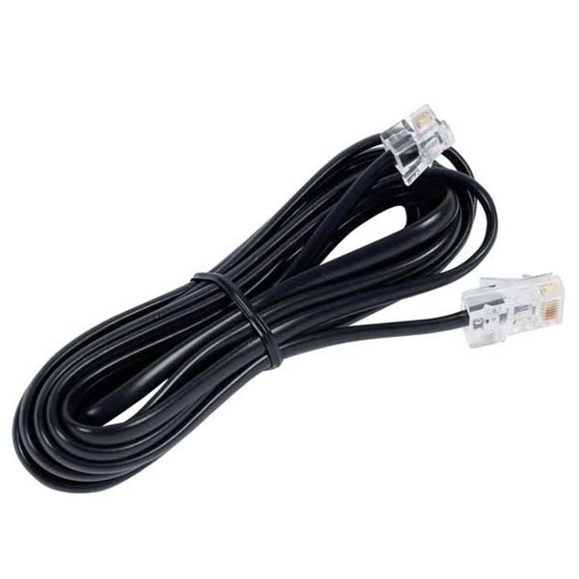 

Kabel telefoniczny 4-żyłowy, RJ11 M - RJ45 M, 3 m, płaski, czarny, do ADSL modem economy